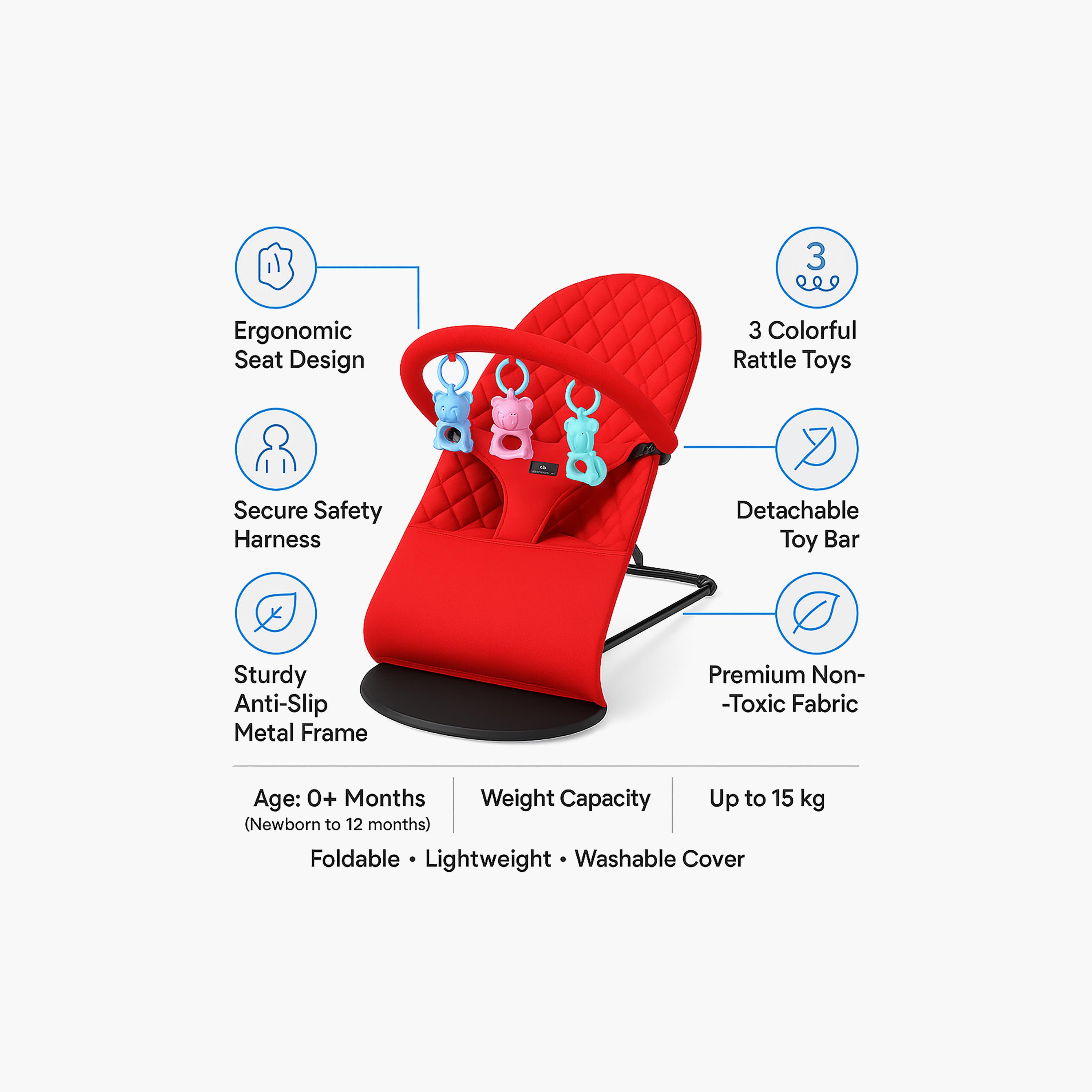 Kikibebe 3-Stage Baby Bouncer & Recliner Seat-baby-infantactivity-image-2