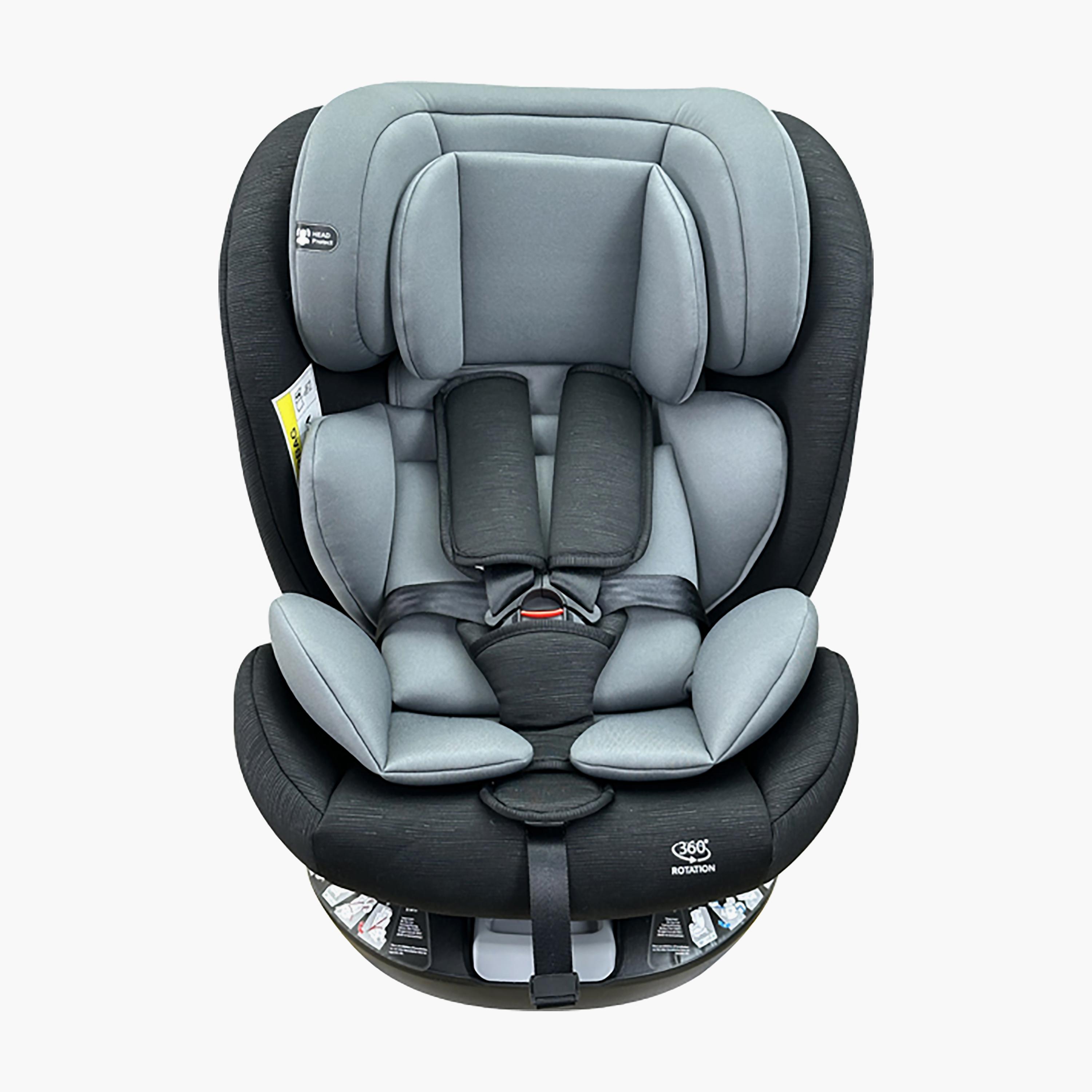 Kikibebe Children's Car Seat  with 360 Degree rotatable for Age 0-12 Years,  Black & Grey-baby-gear-carseats-image-1