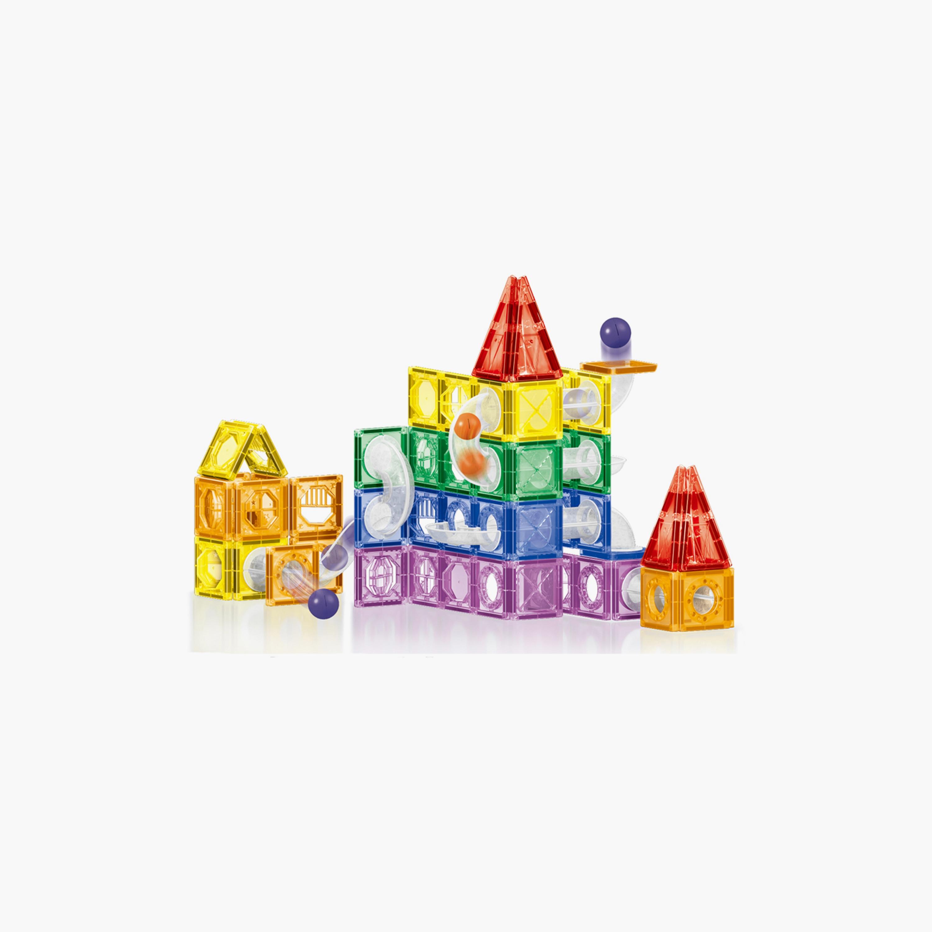 Kikibebe 123-Piece Colored Window Magnet Blocks - Multicolor-toys-buildingblocks-blocks-image-1