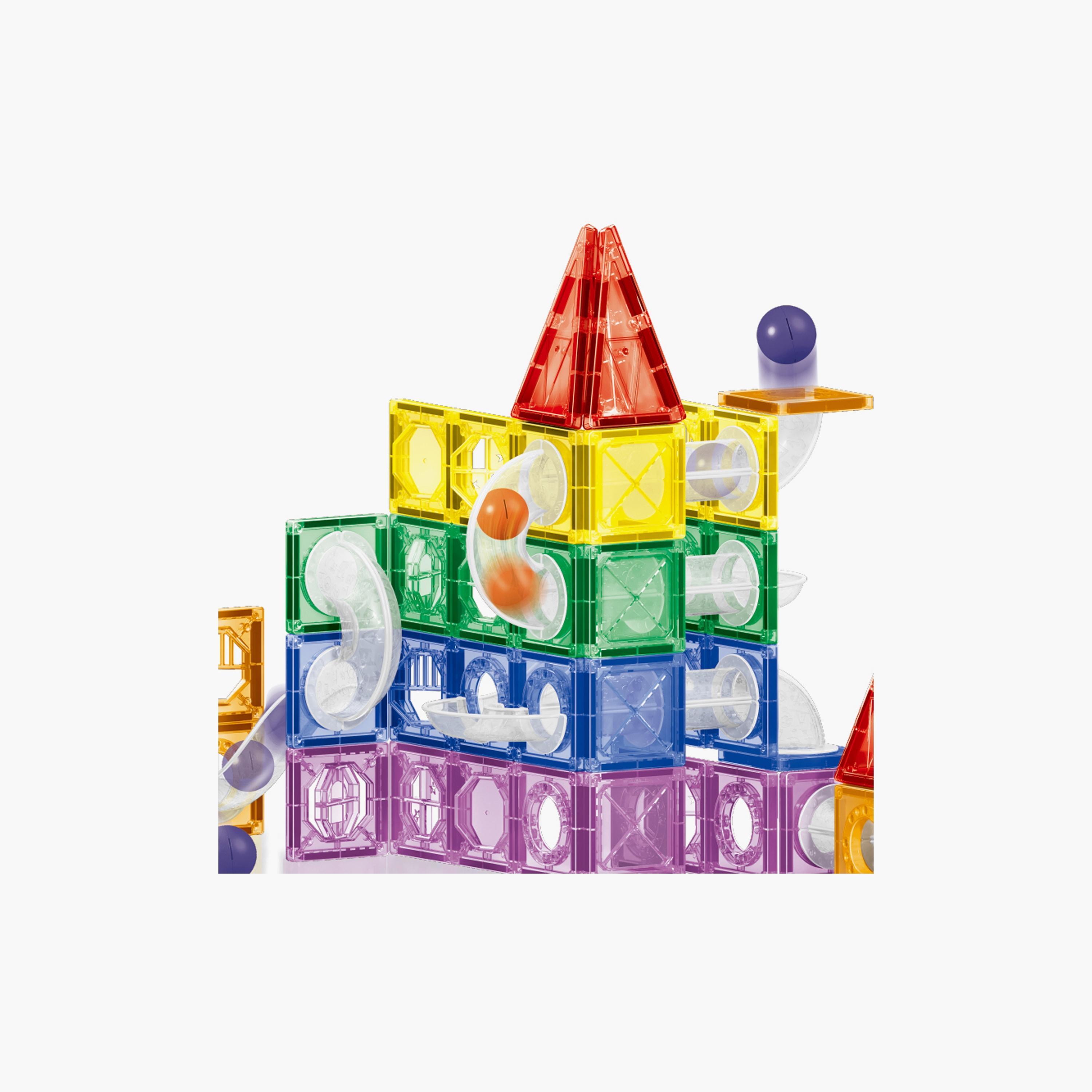Kikibebe 123-Piece Colored Window Magnet Blocks - Multicolor-toys-buildingblocks-blocks-image-2