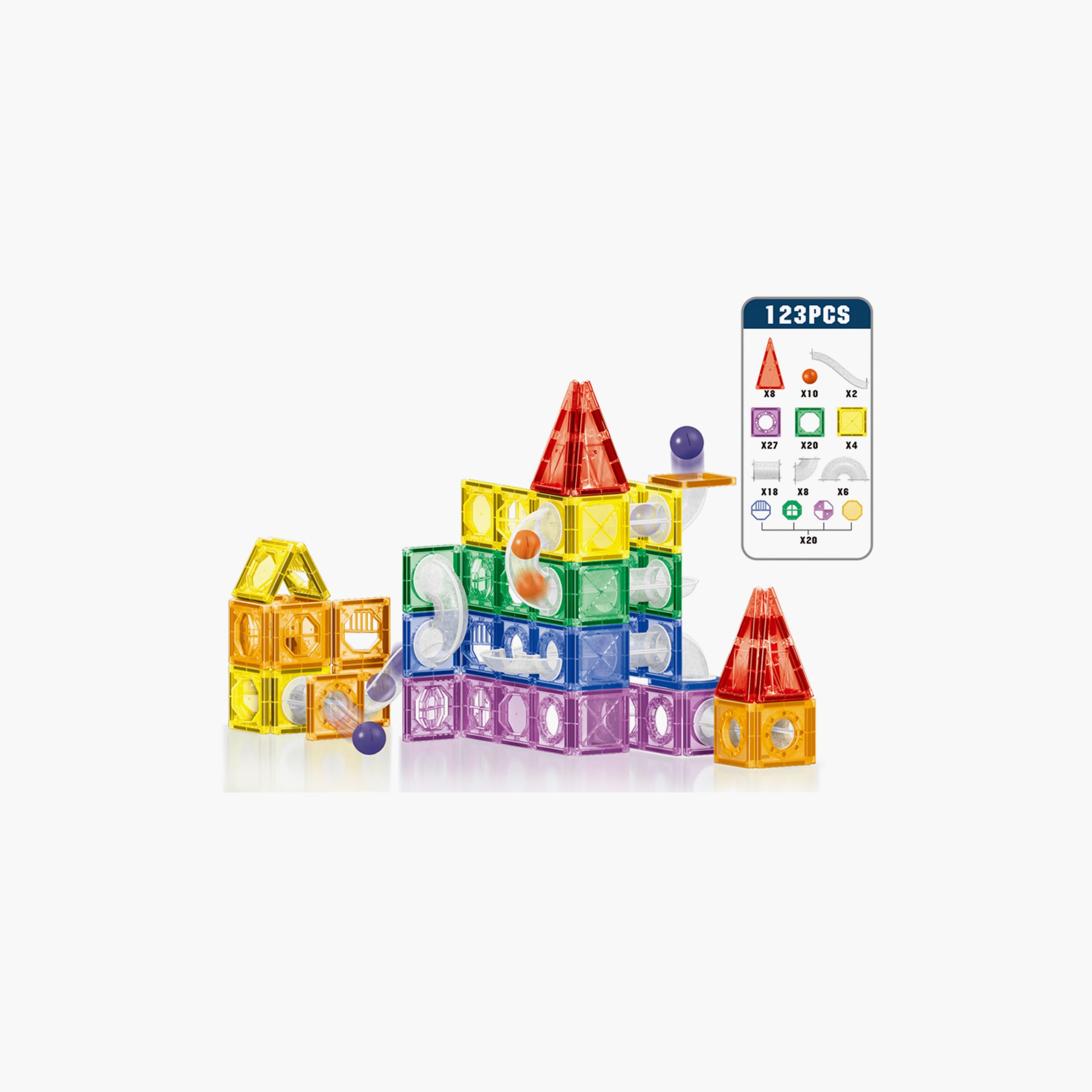 Kikibebe 123-Piece Colored Window Magnet Blocks - Multicolor-toys-buildingblocks-blocks-image-3