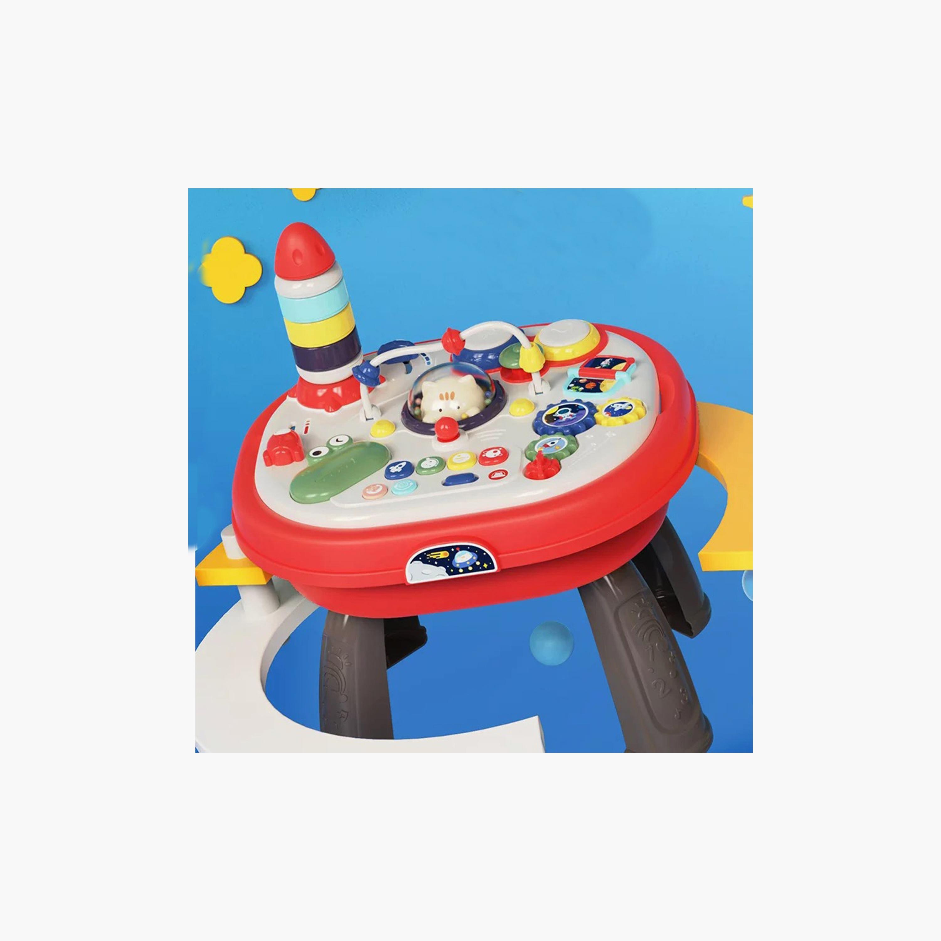 Kikibebe Multi-Functional Double-Sided Puzzle Game Table - Meow Meow - Red-toys-indoortoys-puzzles-image-1