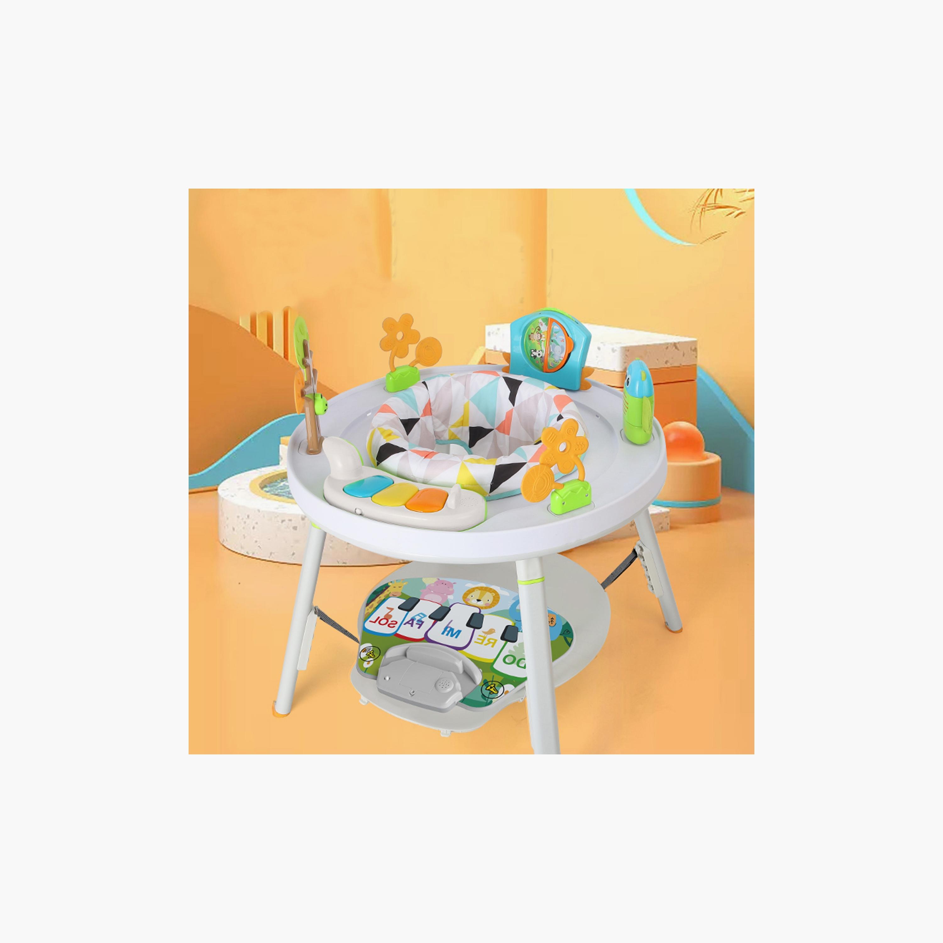 Kikibebe 3-in-1 Happy Jumping Chair with Arc-Shaped Bouncing Base & Shock Absorber - Grey-baby-infantactivity-image-1