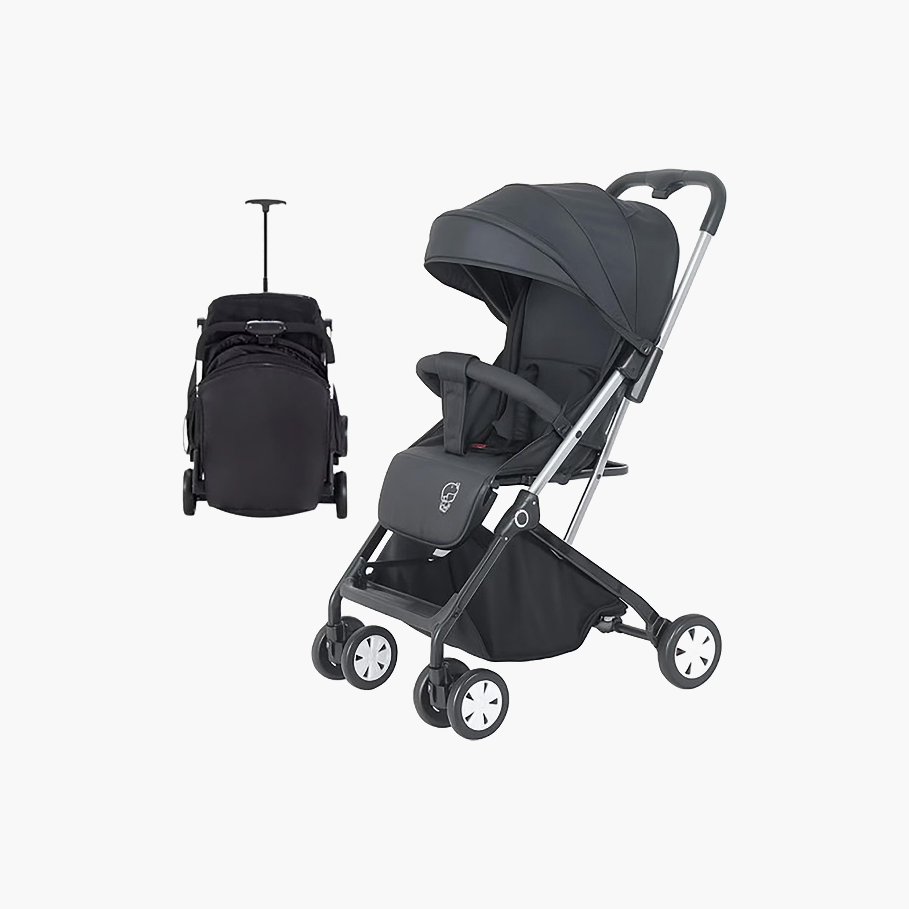  كيكيبيبي عربة أطفال للسفر خفيفة الوزن مع مقبض عربة ومقاومة للماء – أسود-baby-gear-strollersandprams-strollers-image-1