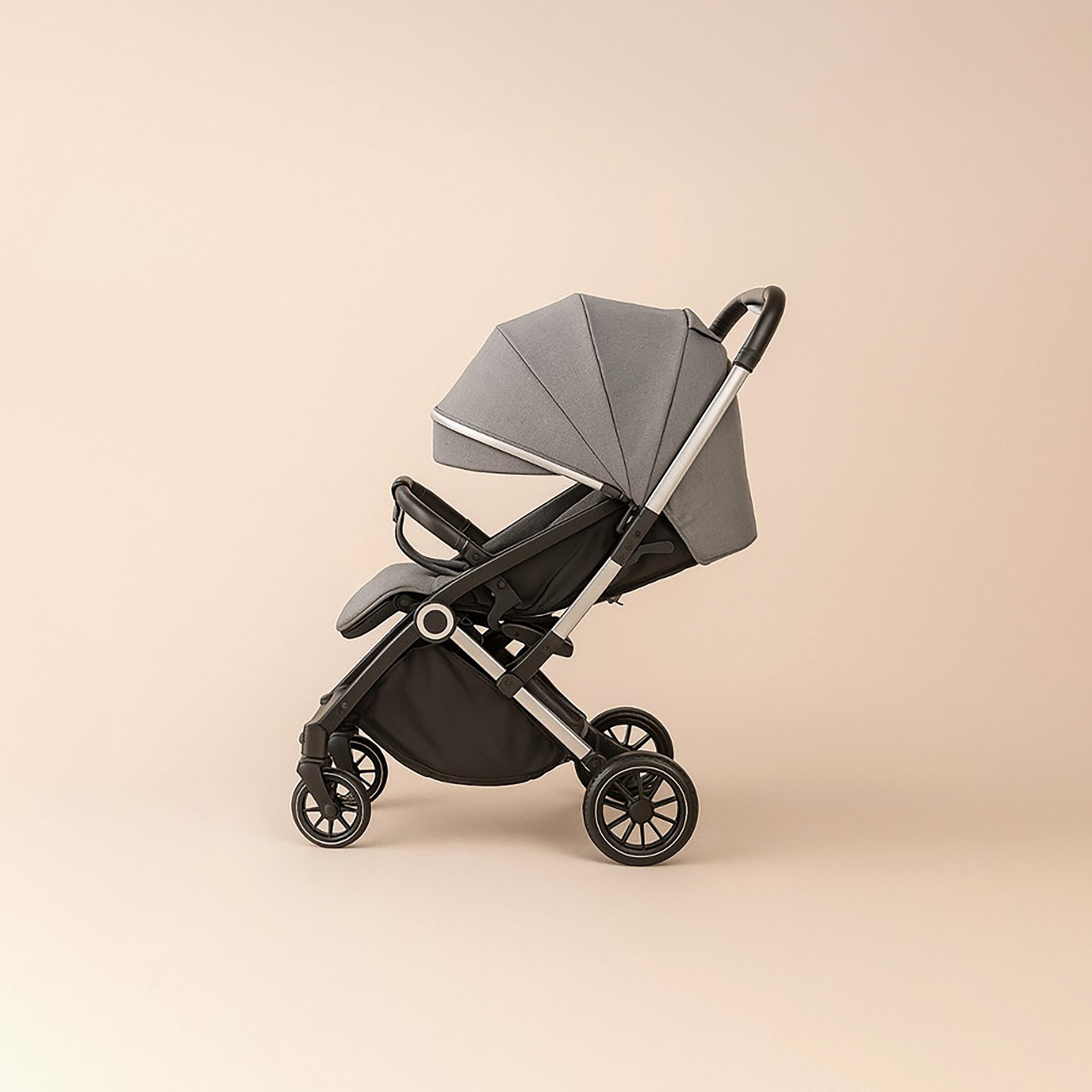  كيكيبيبي عربة أطفال للسفر خفيفة الوزن مع مقبض عربة ومقاومة للماء – رمادي-baby-gear-strollersandprams-strollers-image-1