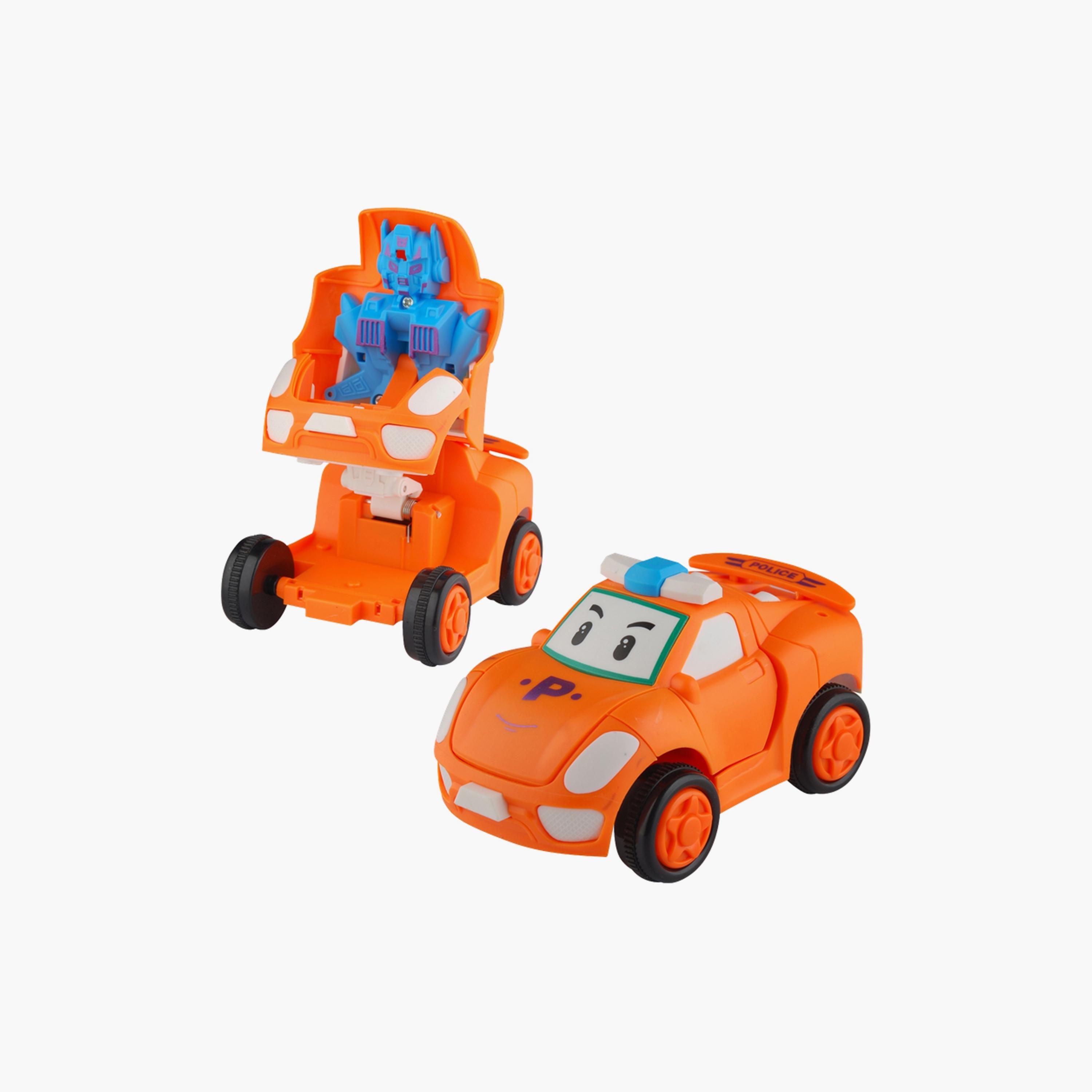 Urban Tots Transformer Mini Racing Robot Car - Multicolor-toys-babyandtoddlertoys-pushandpulltoys-image-2