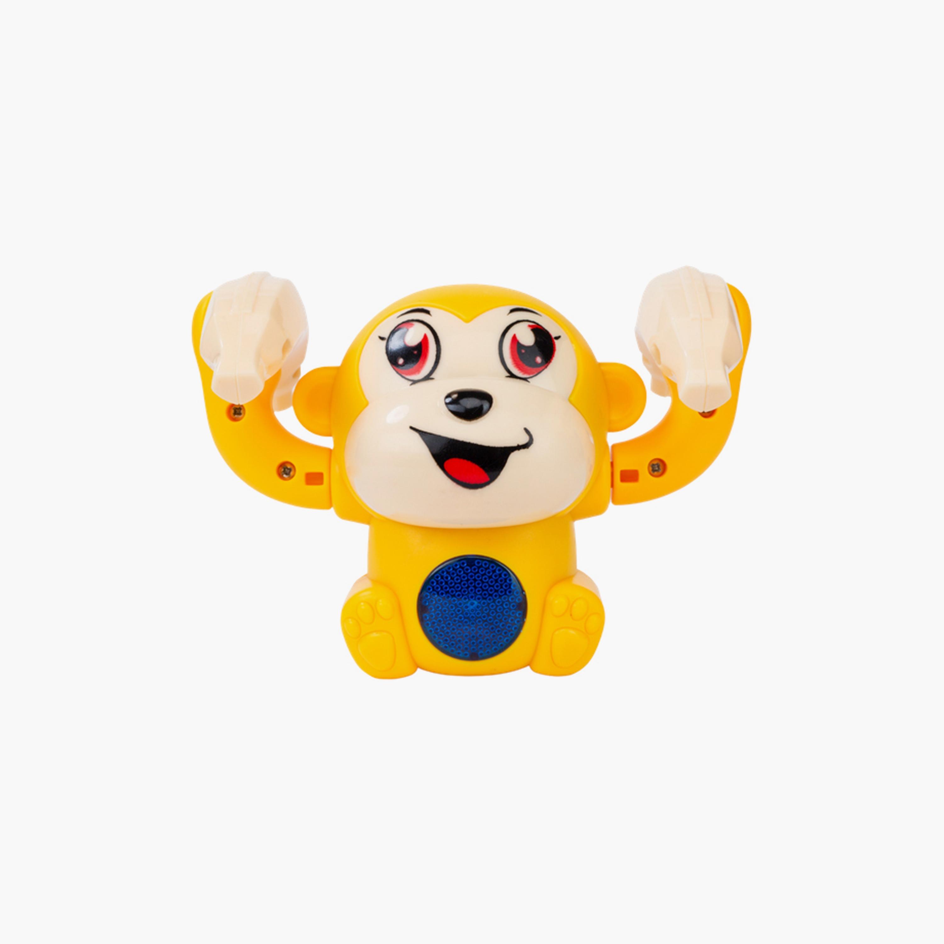 أوربان توتس نموذج كرتوني حيوان قرد مع تحكم صوتي - أصفر-toys-babyandtoddlertoys-lightsandmusicaltoys-image-1