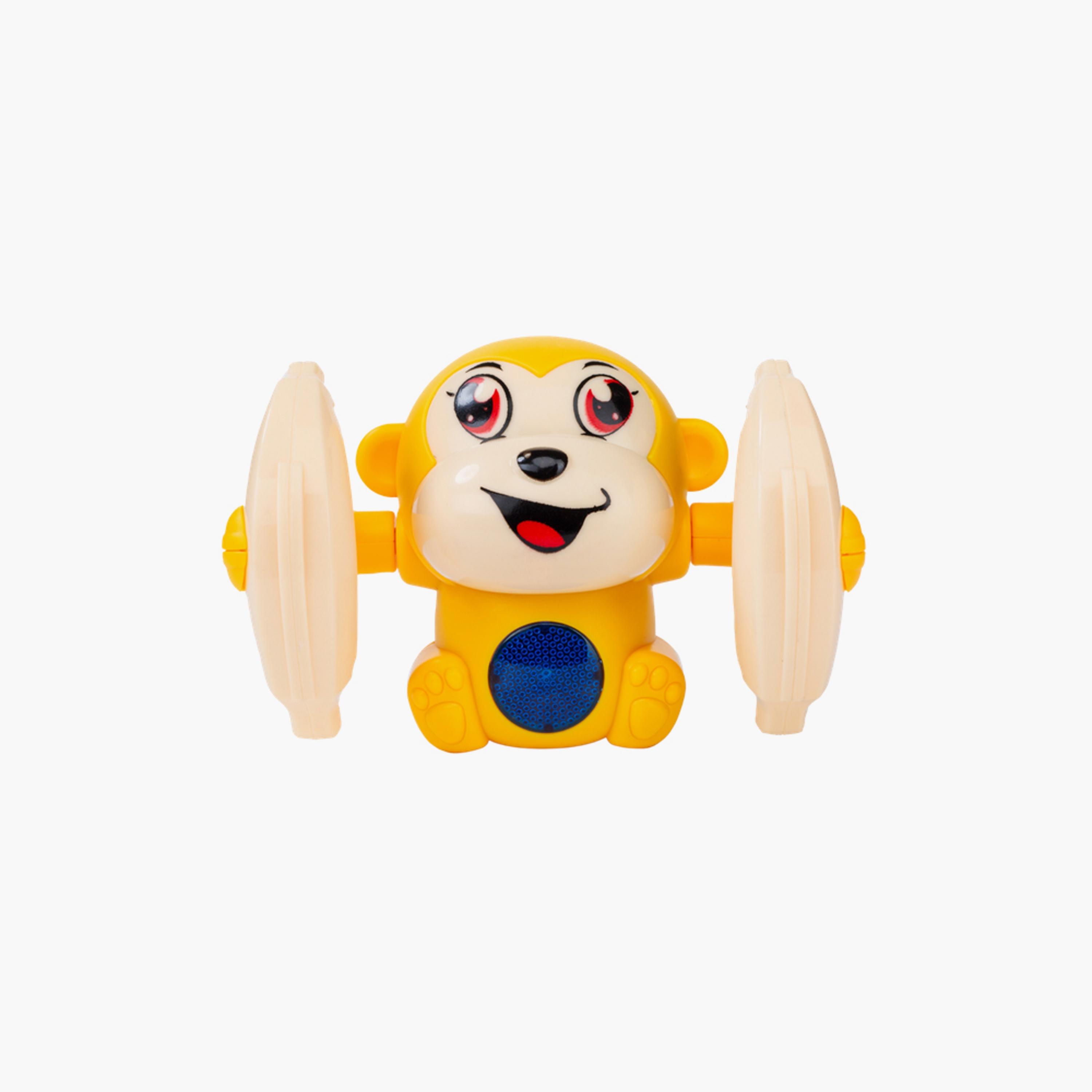 أوربان توتس نموذج كرتوني حيوان قرد مع تحكم صوتي - أصفر-toys-babyandtoddlertoys-lightsandmusicaltoys-image-3