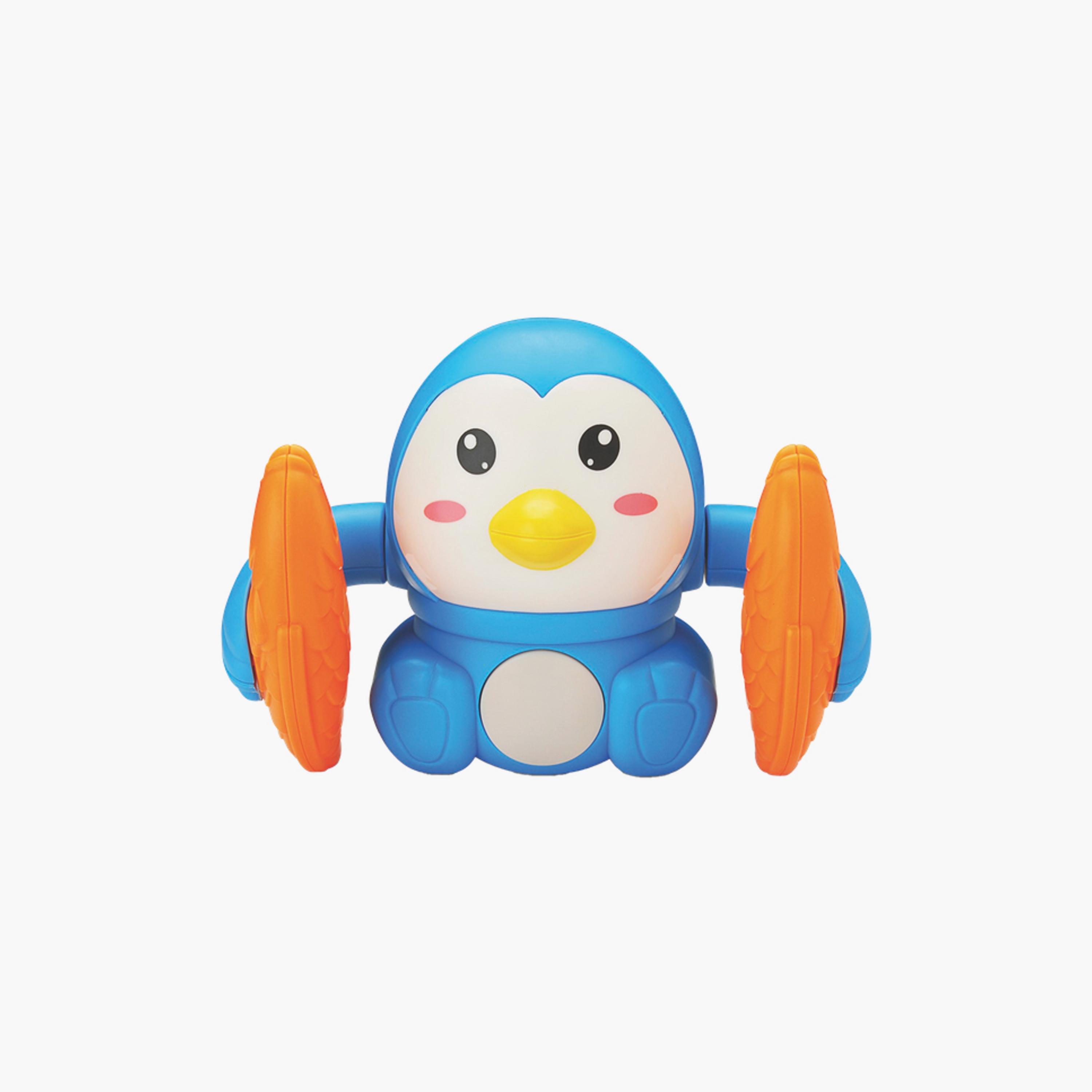 Urban Tots Electric Tumbling Penguin Toy with Vibrant Colors, Lights & Sound - Blue-toys-babyandtoddlertoys-lightsandmusicaltoys-image-1