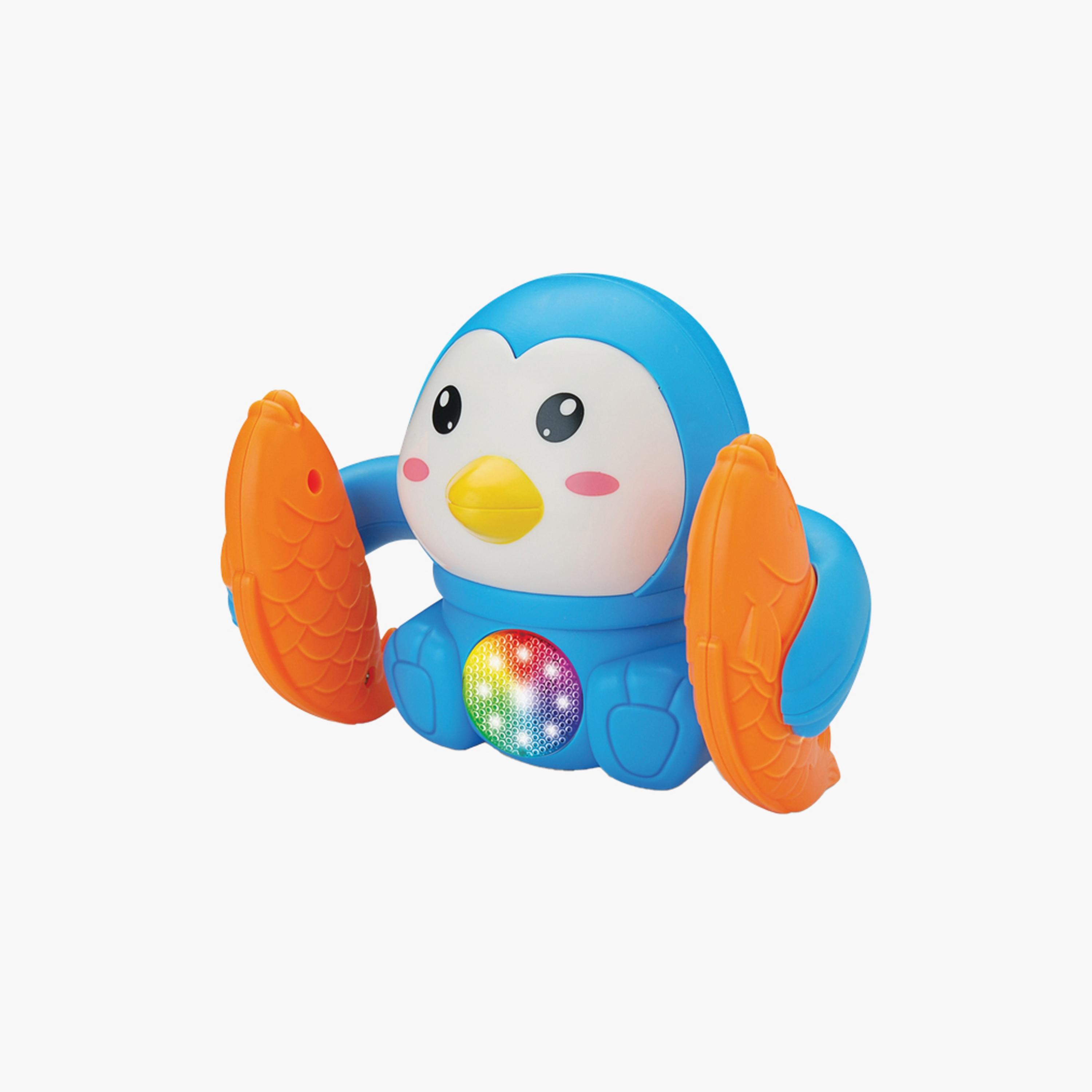 Urban Tots Electric Tumbling Penguin Toy with Vibrant Colors, Lights & Sound - Blue-toys-babyandtoddlertoys-lightsandmusicaltoys-image-2