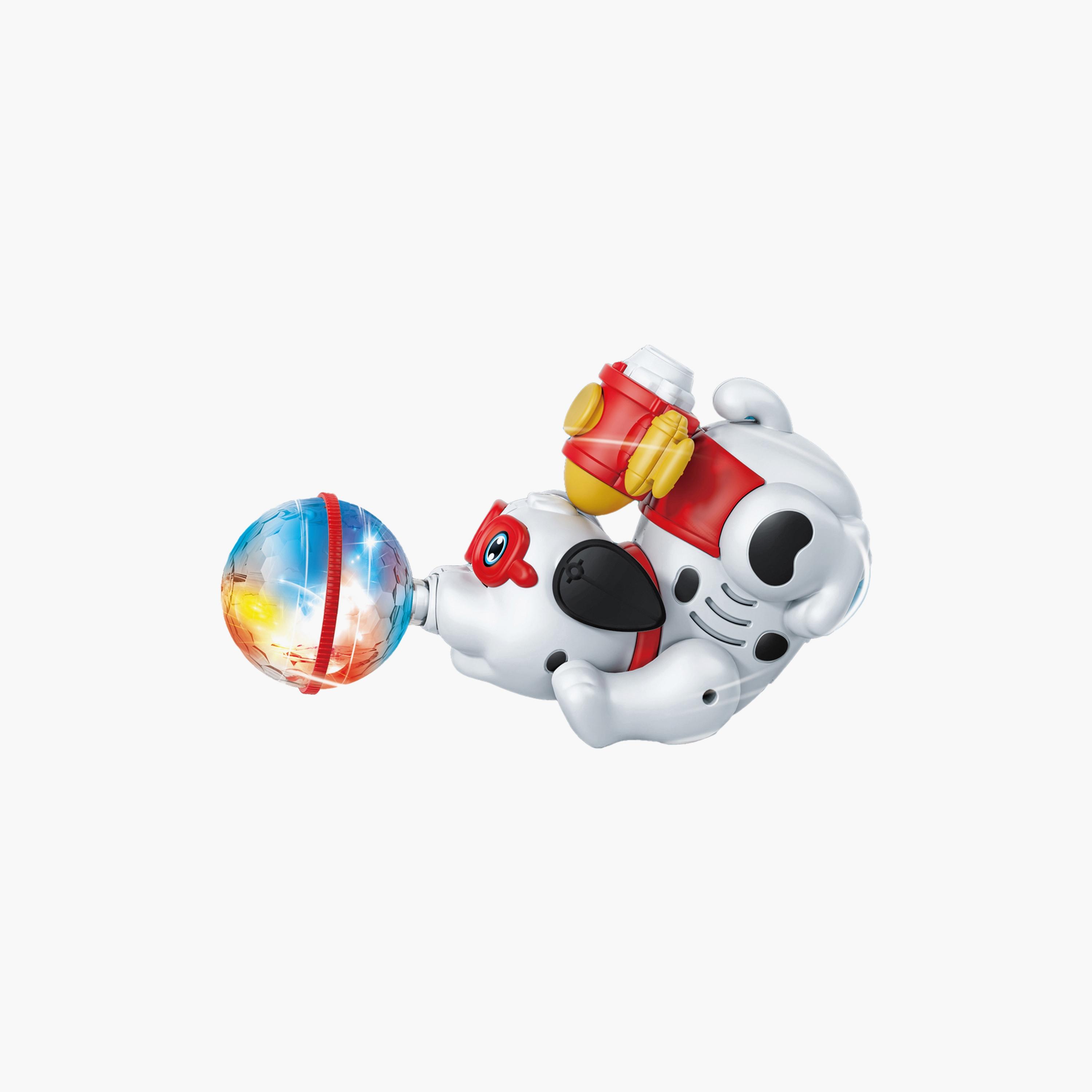 Urban Tots 360° Rotating Dog Toy - White-toys-babyandtoddlertoys-lightsandmusicaltoys-image-1