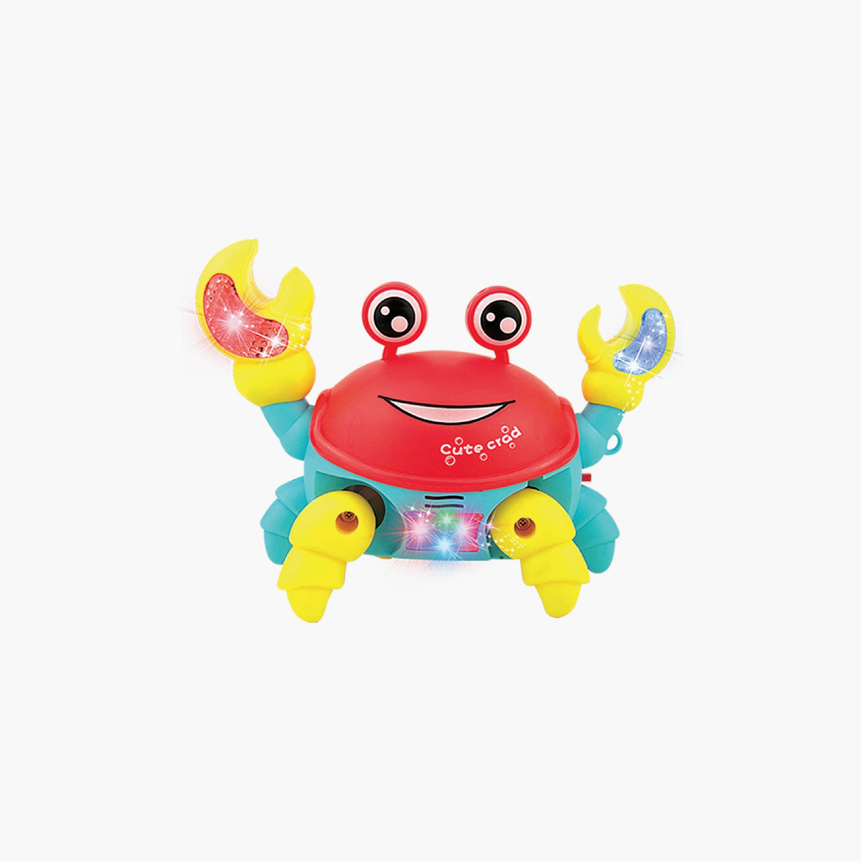 Urban Tots Mini Crawling Crab Baby Musical & Light Toy - Yellow/Blue-toys-babyandtoddlertoys-lightsandmusicaltoys-image-1