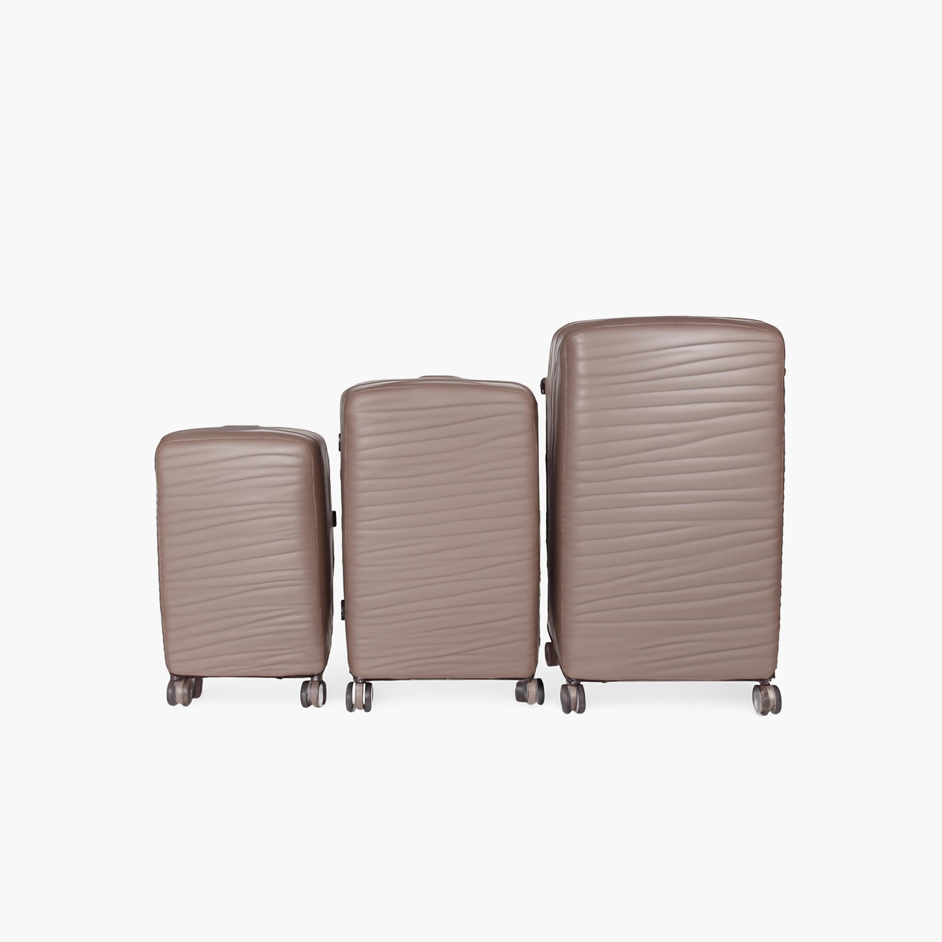 W.O.K 3-Piece Hard Shell Luggage Set - 20 Inch/24 Inch/28 Inch - Coffee-baby-gear-luggage-image-1