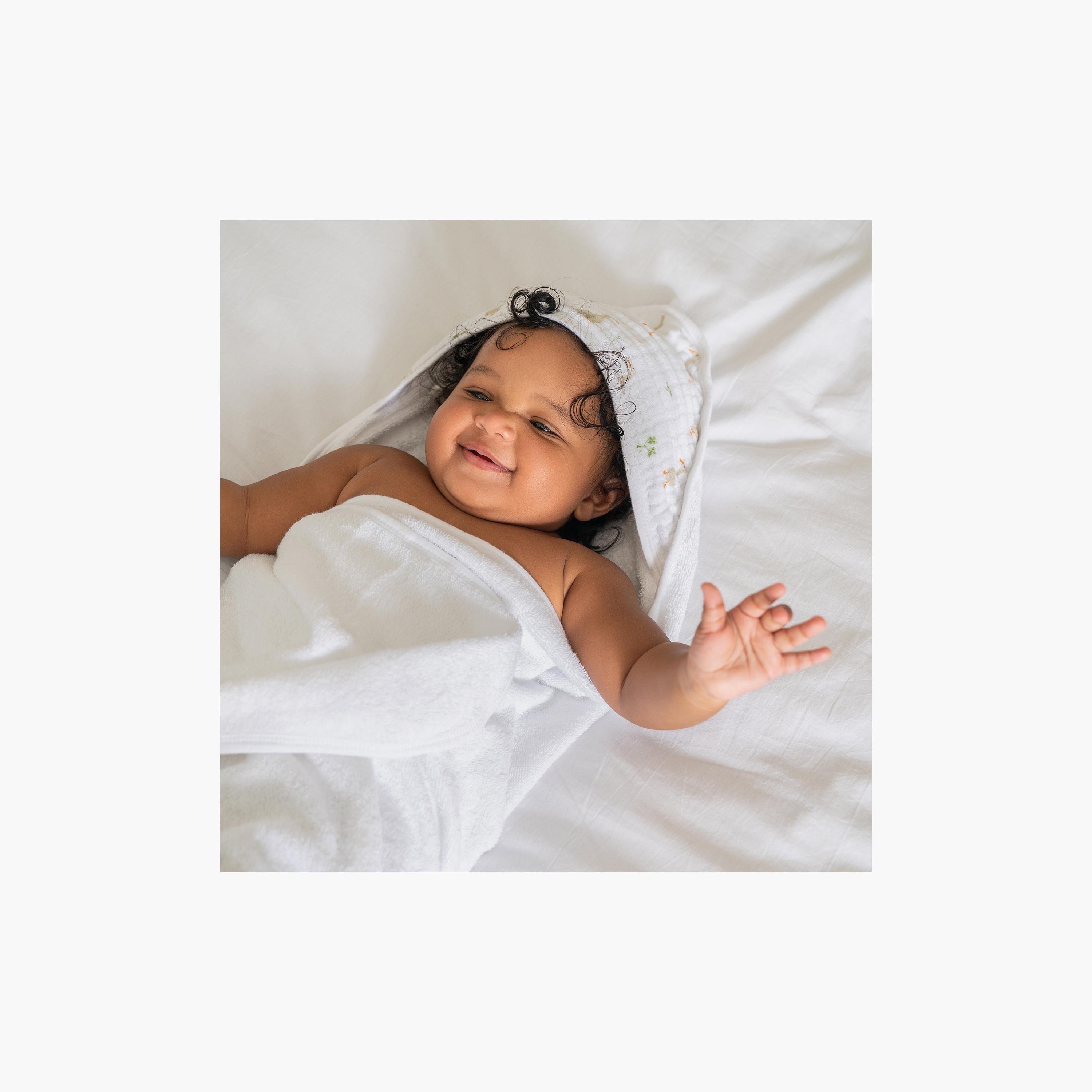 Aden + Anais 2-Piece Essentials Hooded Towel - Dino Jungle-baby-bathandcare-towels-image-4