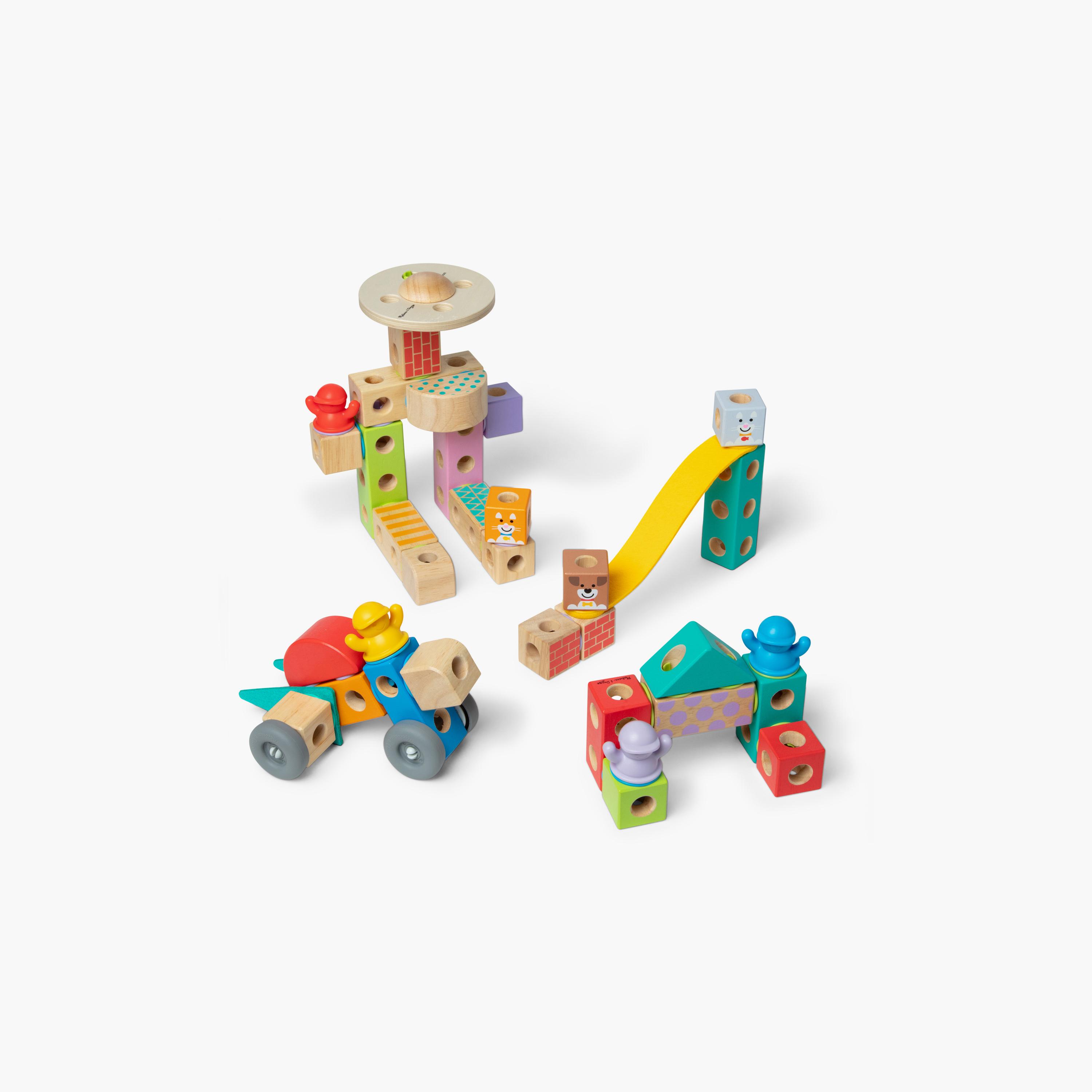 Melissa & Doug 73-Piece Wooden Blockables Town Play Set-toys-buildingblocks-blocks-image-1