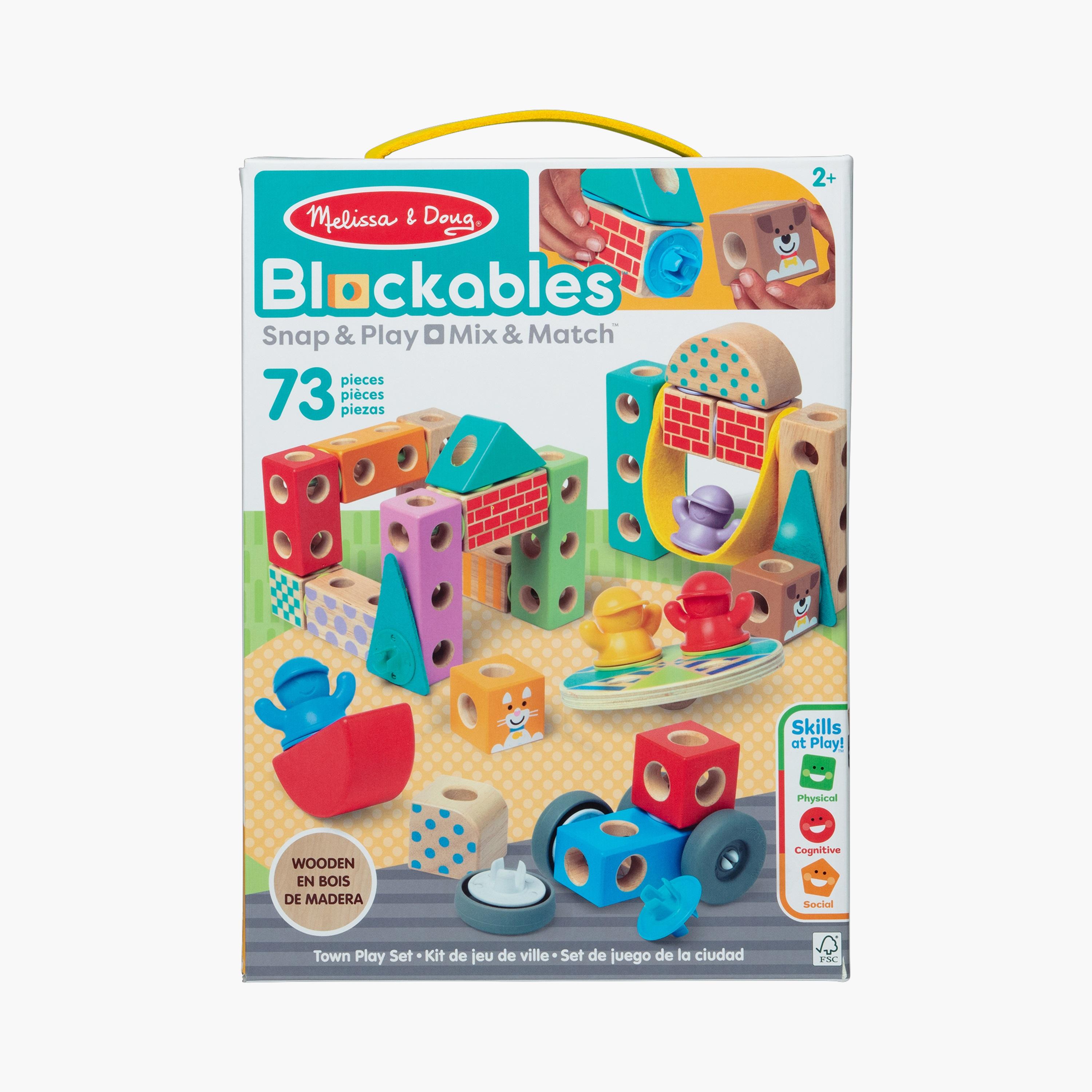 Melissa & Doug 73-Piece Wooden Blockables Town Play Set-toys-buildingblocks-blocks-image-3
