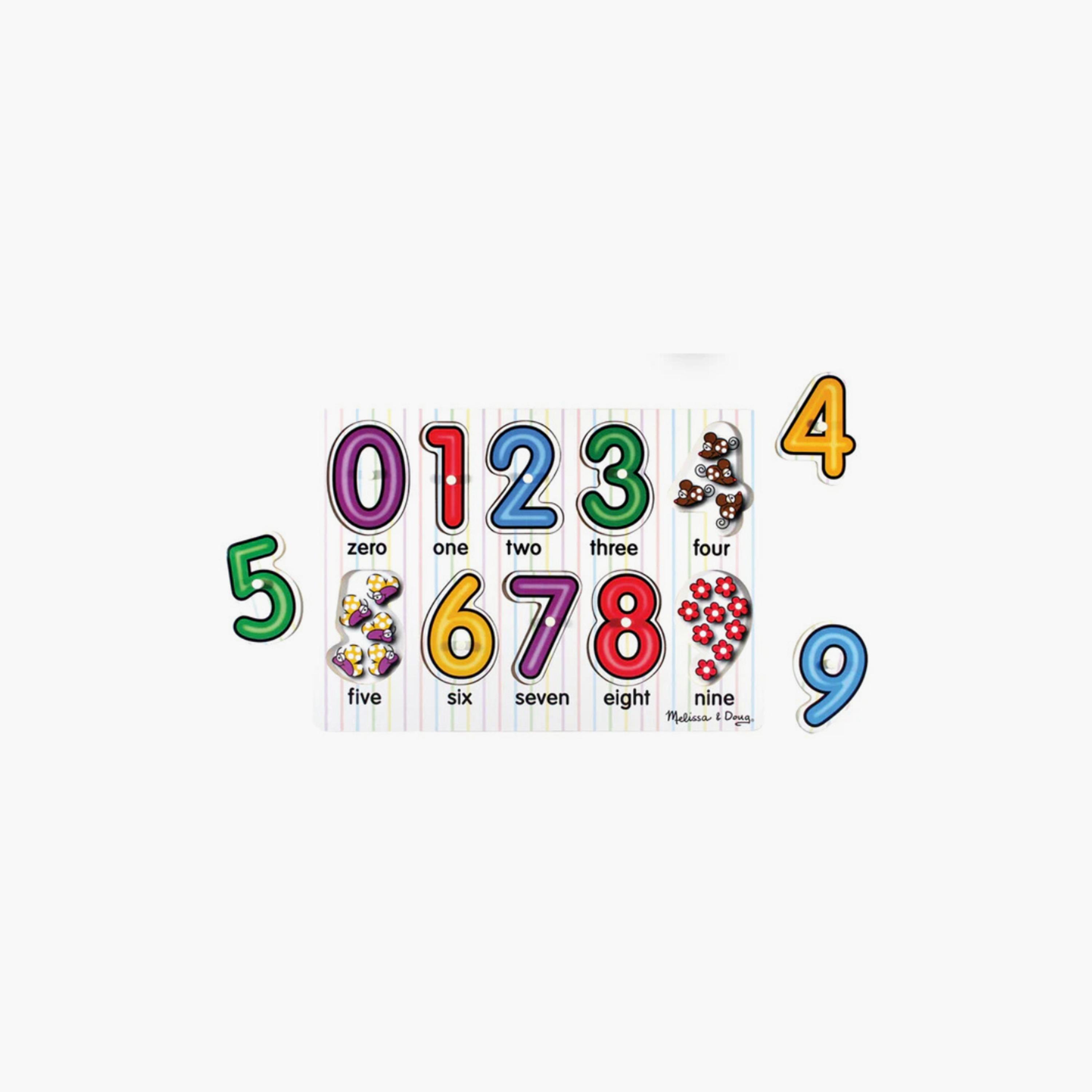 Melissa & Doug 10-Piece Lift & See Numbers Wooden Peg Puzzle-toys-indoortoys-puzzles-image-1