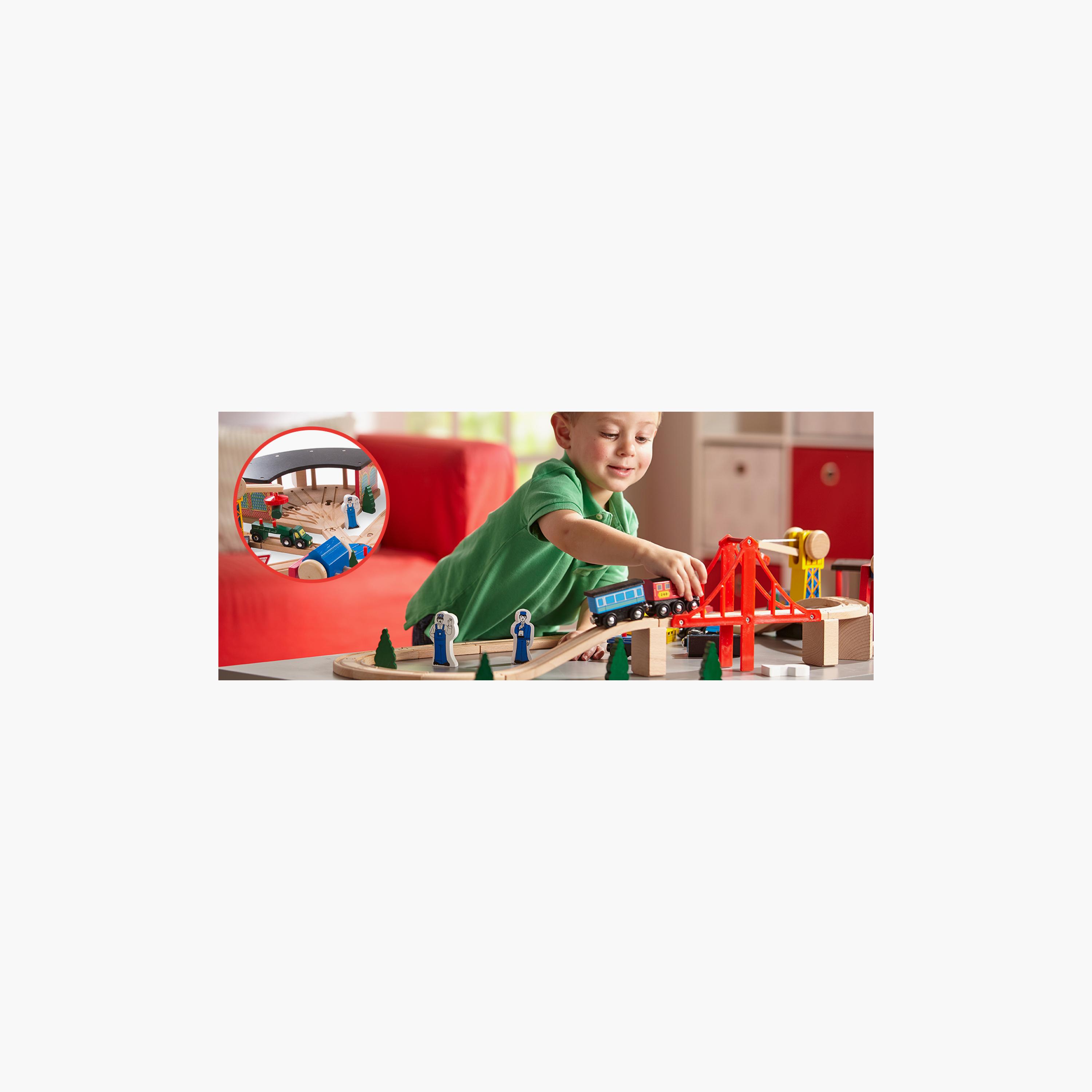 Melissa & Doug Wooden Railway Set-toys-playvehicles-vehicleplaysets-image-2