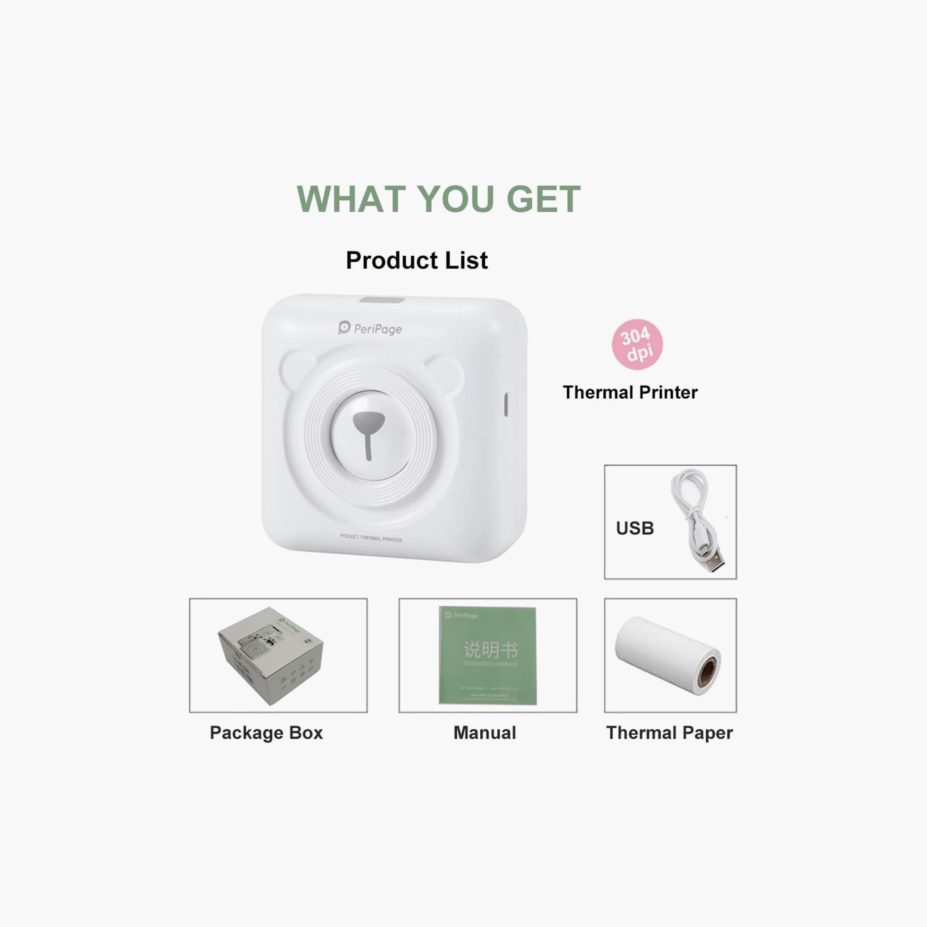Peripage 304dpi Mini Thermal Sticker Printer Bluetooth Portable Phone Printer | A6 WHITE-electronics-accessories-computeraccesories-image-3