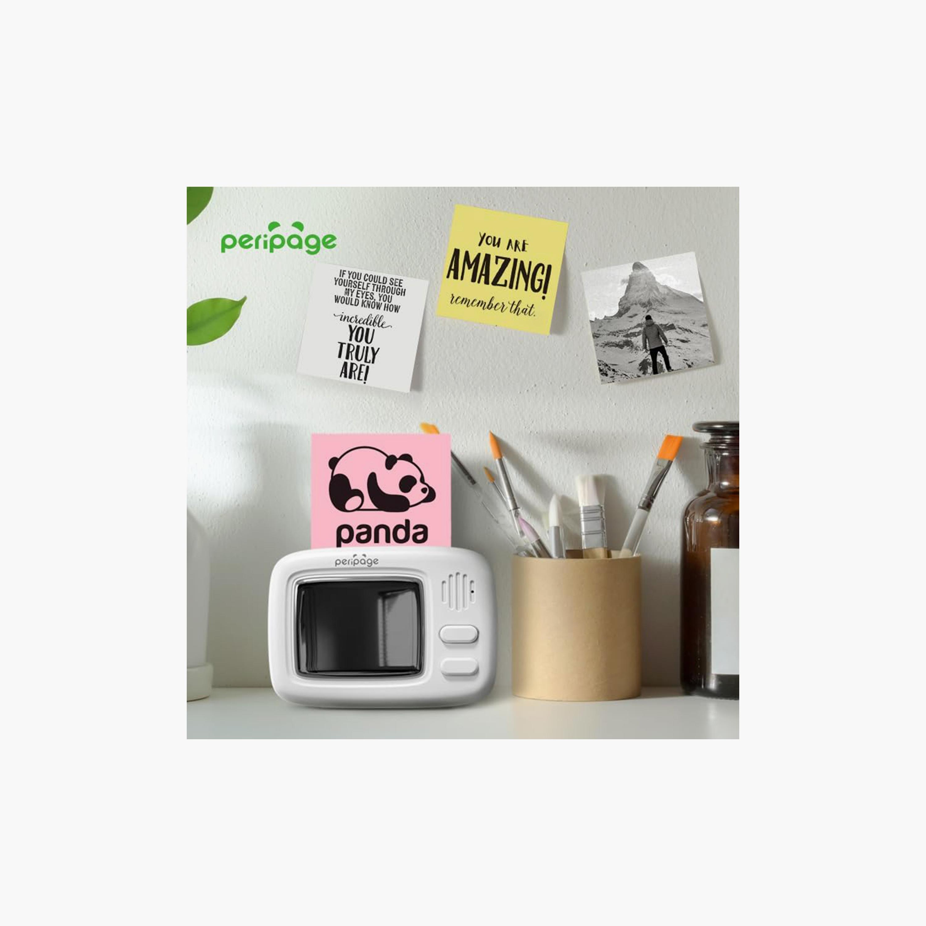 بريبيدج طابعة حرارية صغيرة - صانعة ملصقات جيب لاسلكية بتقنية البلوتوث | A2 أبيض-electronics-accessories-computeraccesories-image-3