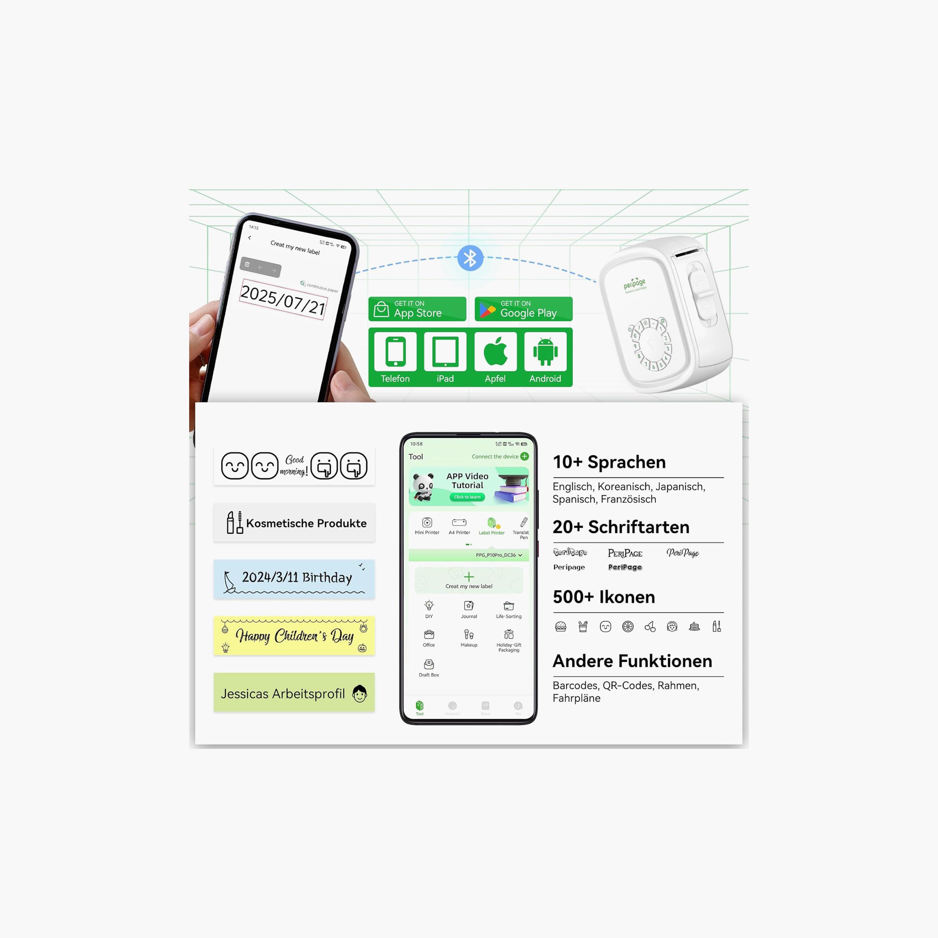 Peripage Portable Label Printer White USB Rechargeable for Office Home | P10Pro-electronics-accessories-computeraccesories-image-4