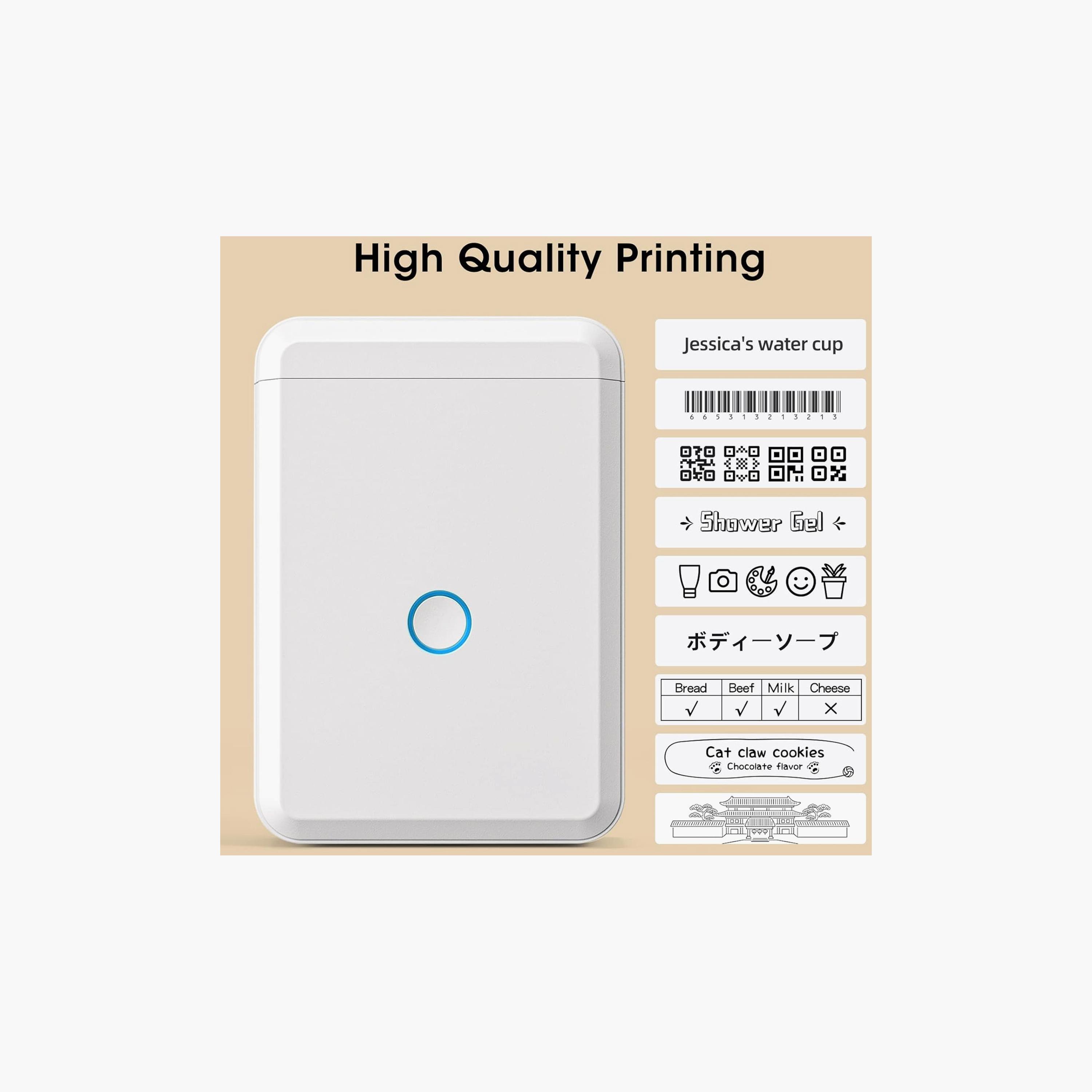 Niimbot Mini Label Maker Bluetooth Portable Printer with Label White | D110-electronics-accessories-computeraccesories-image-4