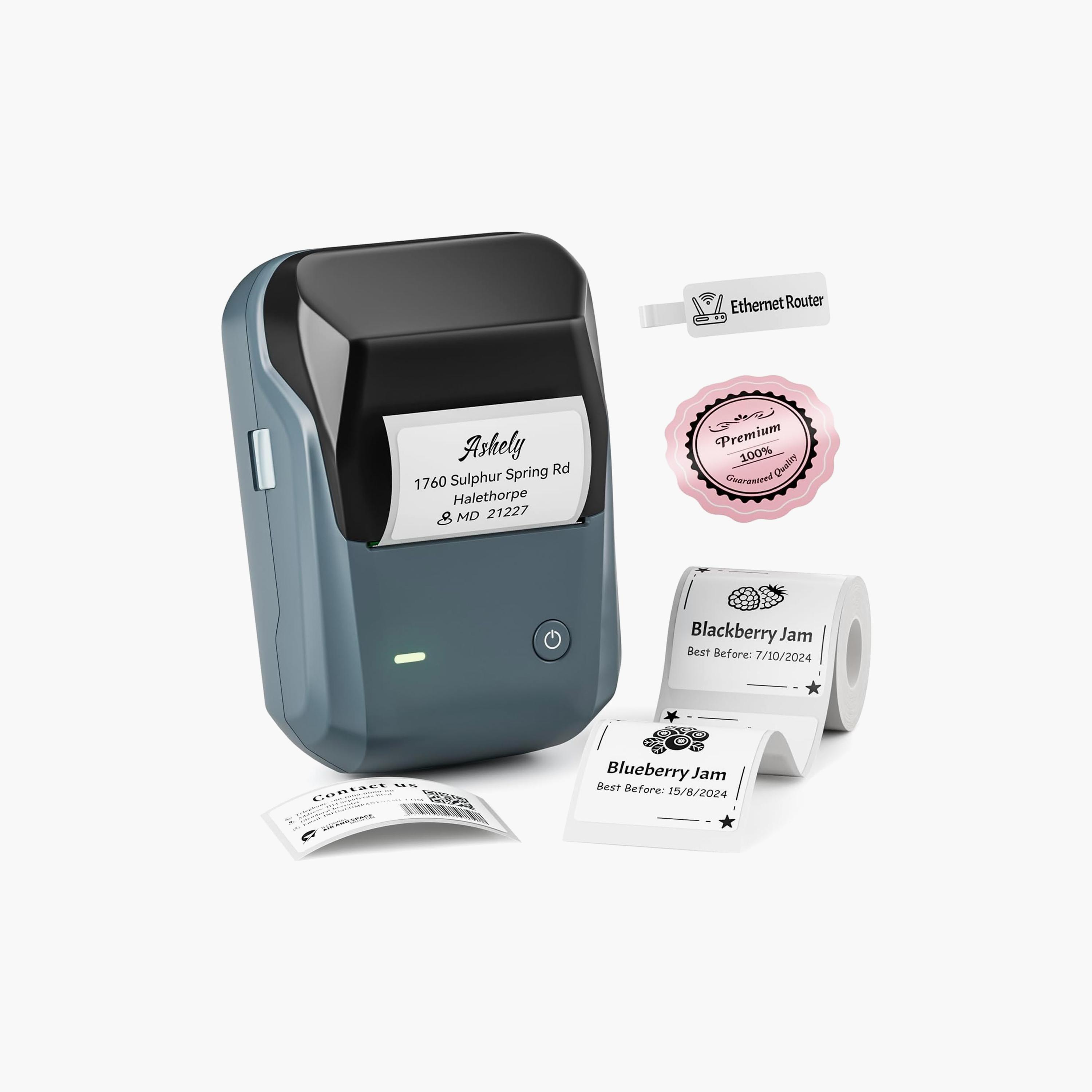 نيمبوت ماكينة صنع ملصقات 2 بوصة، طابعة حرارية مع شريط مجاني للمنزل والمكتب أزرق | B1-electronics-accessories-computeraccesories-image-1