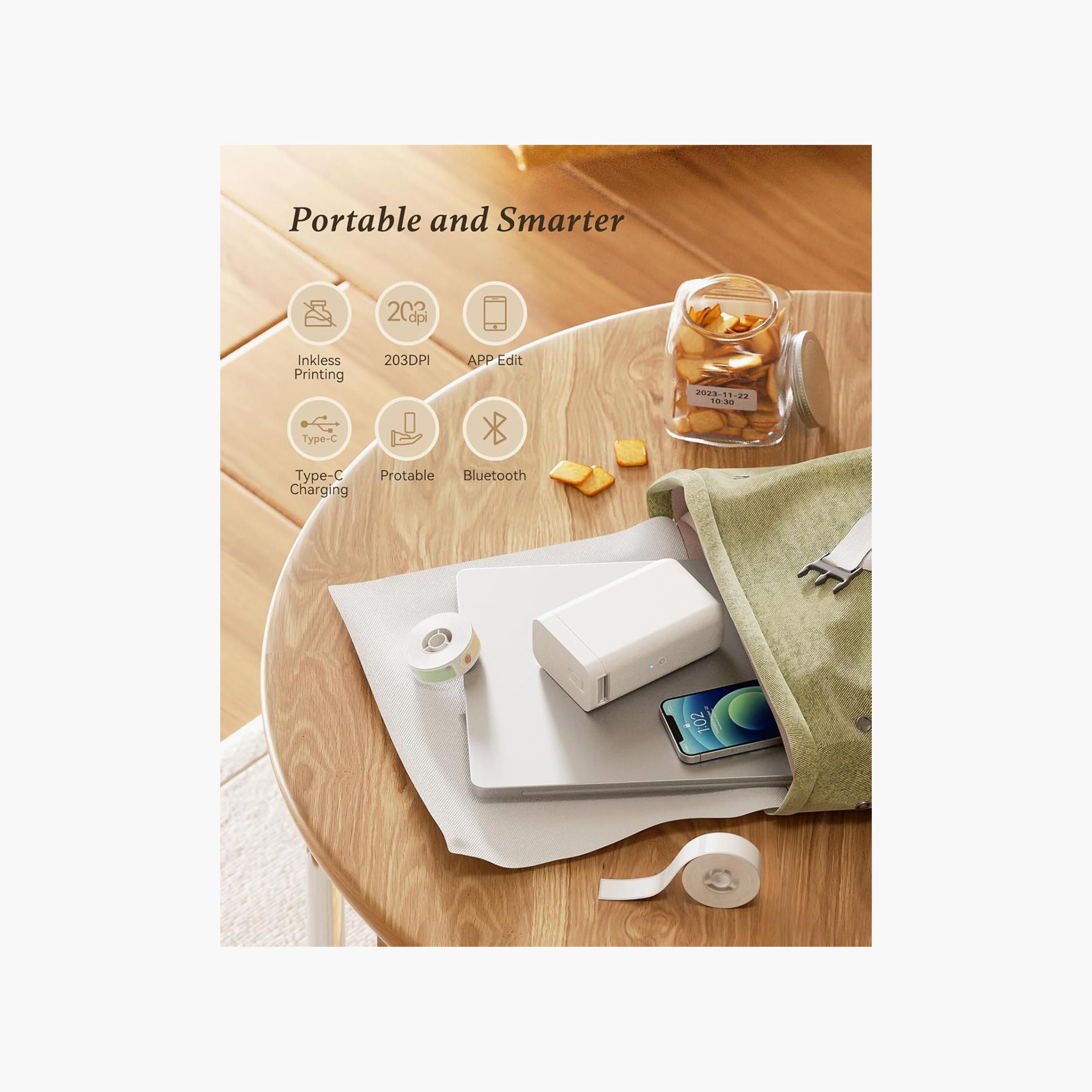 Niimbot Label Maker Portable Smart Sticker Printer with Tape White | D101-electronics-accessories-computeraccesories-image-5
