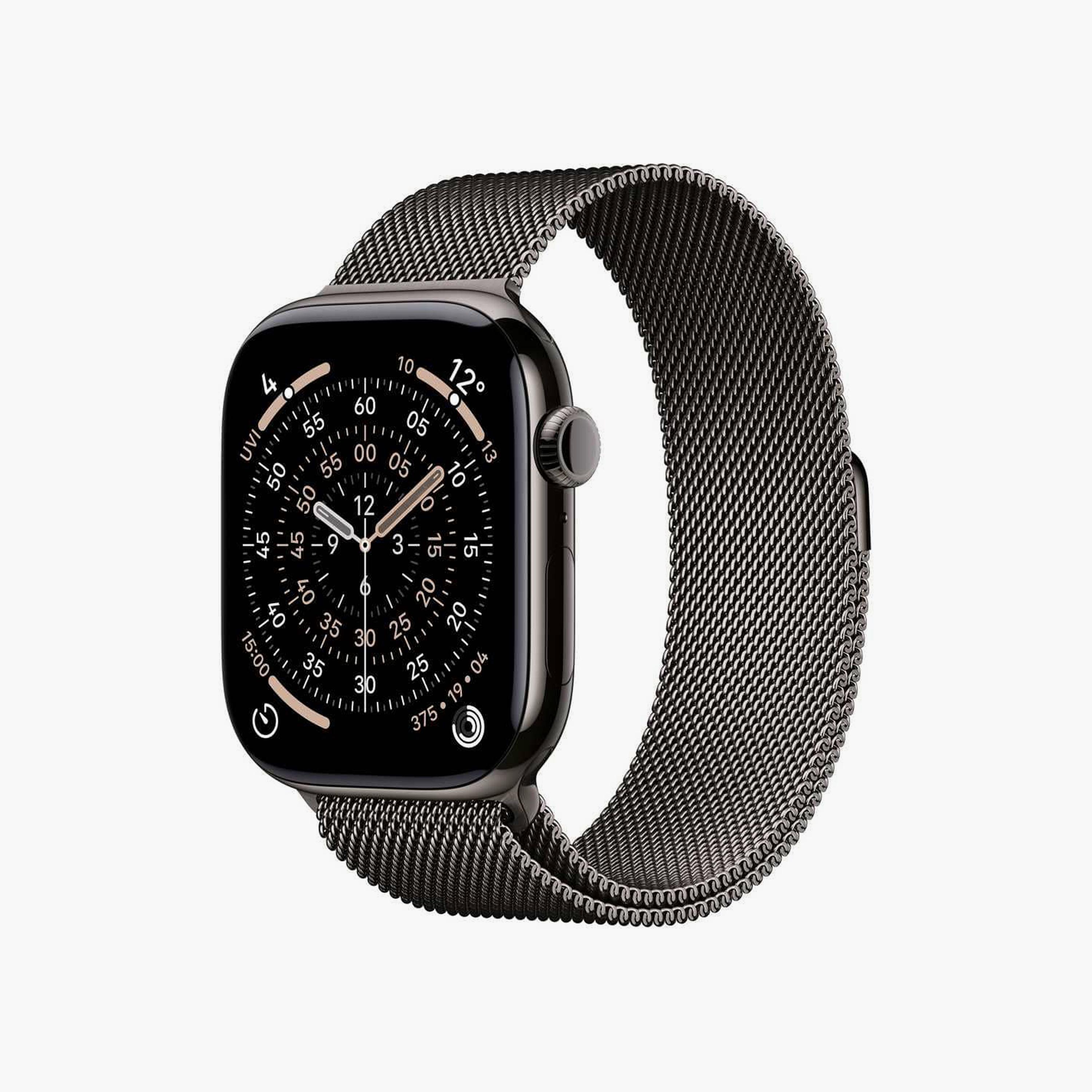 أبل ووتش سيريس 11 جي بي اس + خلوي 42 ملم هيكل تيتانيوم لوحي مع حلقة ميلانو لوحية-men-watchesandjewellery-watches-image-1