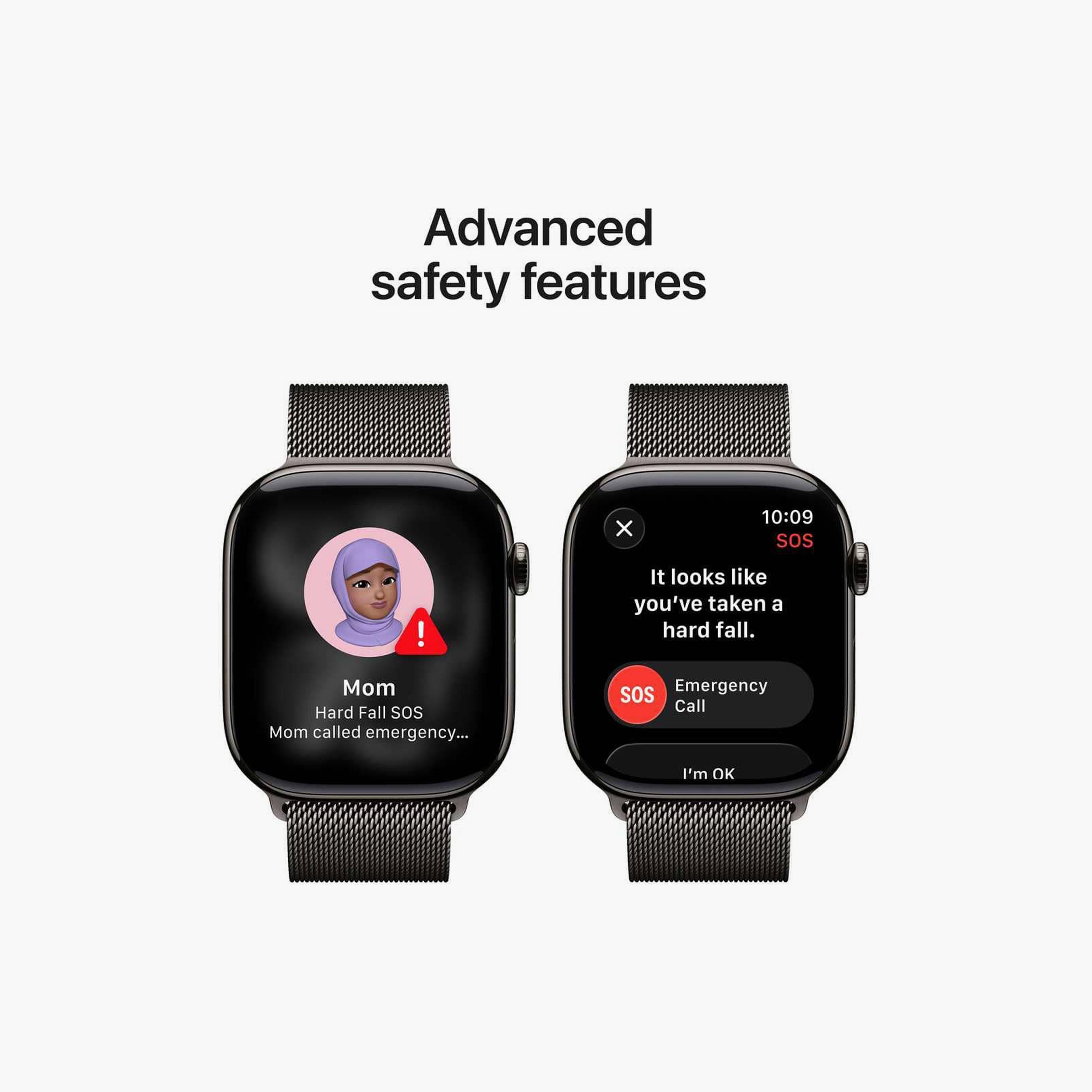 أبل ووتش سيريس 11 جي بي اس + خلوي 42 ملم هيكل تيتانيوم لوحي مع حلقة ميلانو لوحية-men-watchesandjewellery-watches-image-6