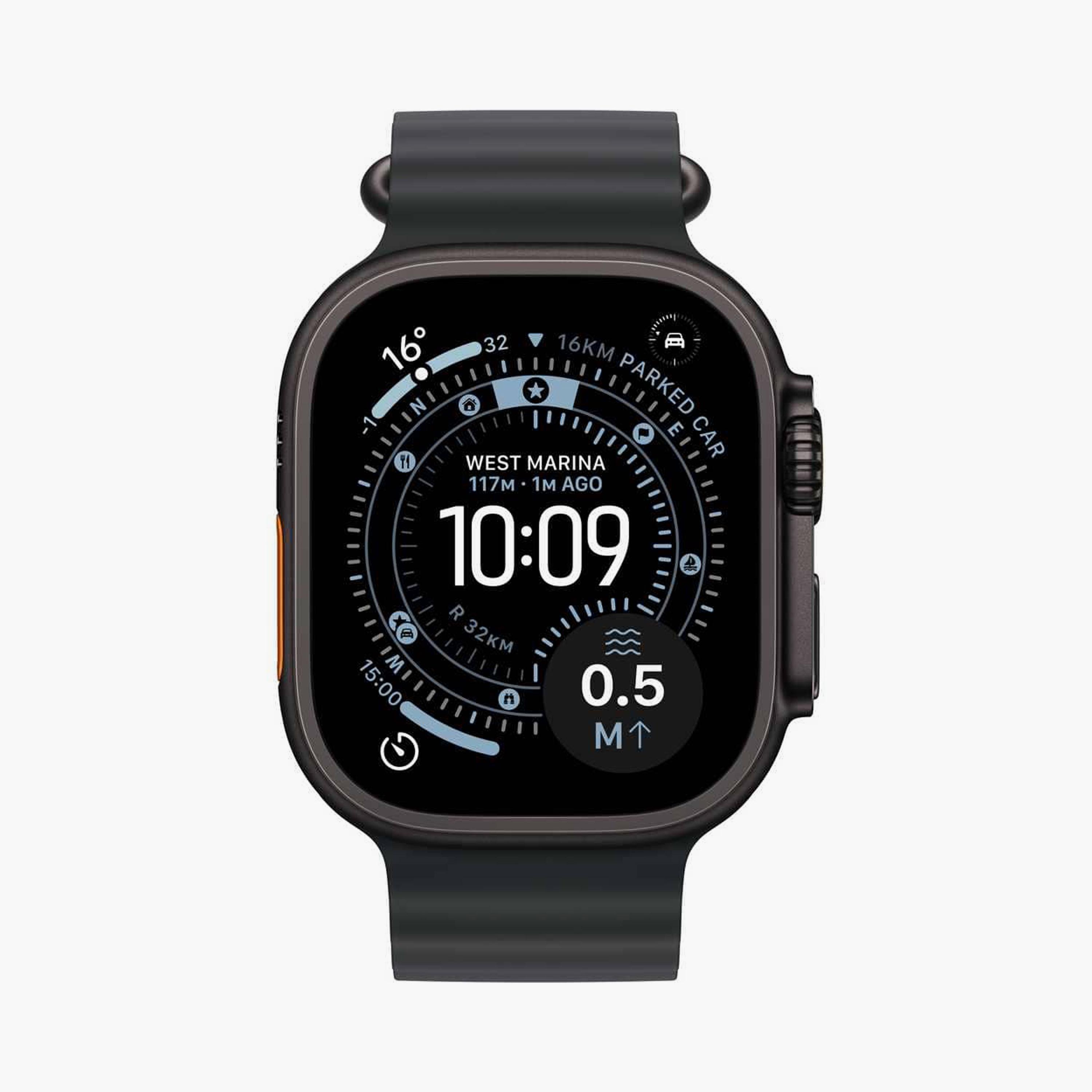 أبل ووتش ألترا 3 جي بي اس + خلوي 49 ملم هيكل تيتانيوم أسود مع سوار أوشن بلون أسود-men-watchesandjewellery-watches-image-2