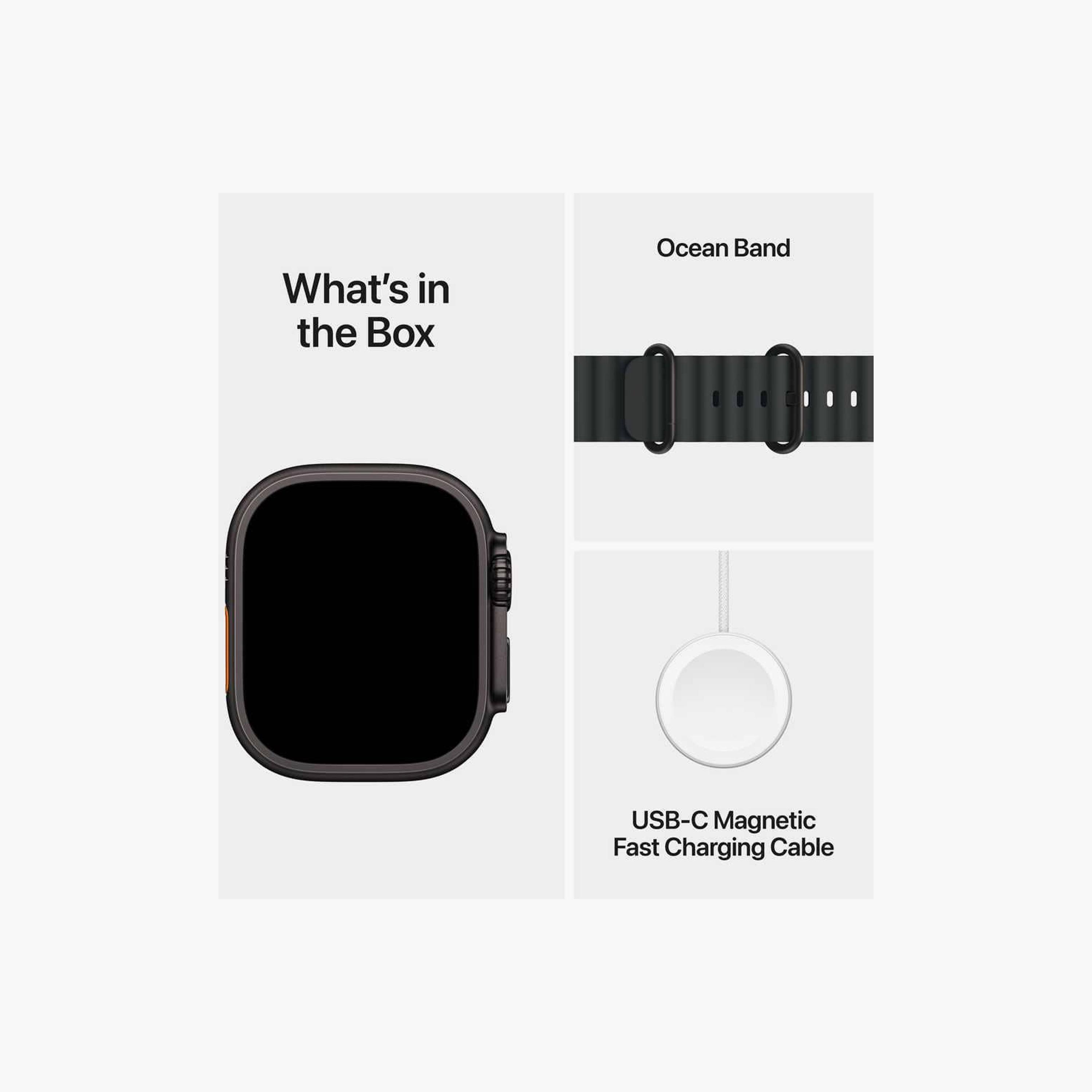 أبل ووتش ألترا 3 جي بي اس + خلوي 49 ملم هيكل تيتانيوم أسود مع سوار أوشن بلون أسود-men-watchesandjewellery-watches-image-7