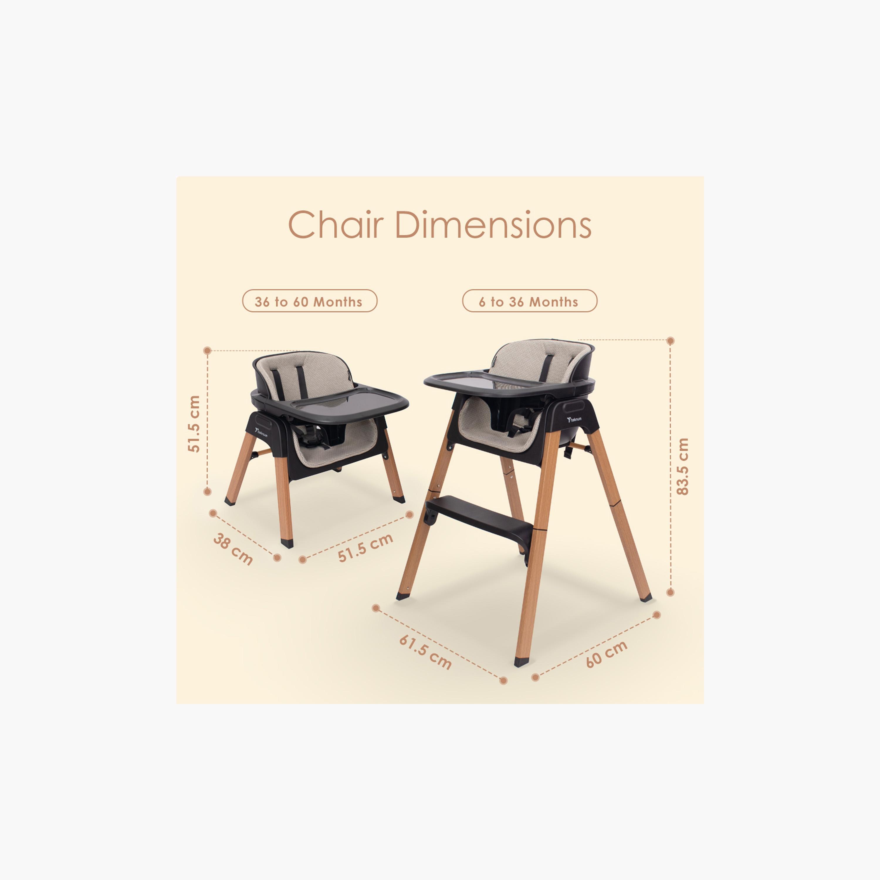 Teknum Luxuro High Chair - Black-baby-feeding-highchairsandboosters-image-2