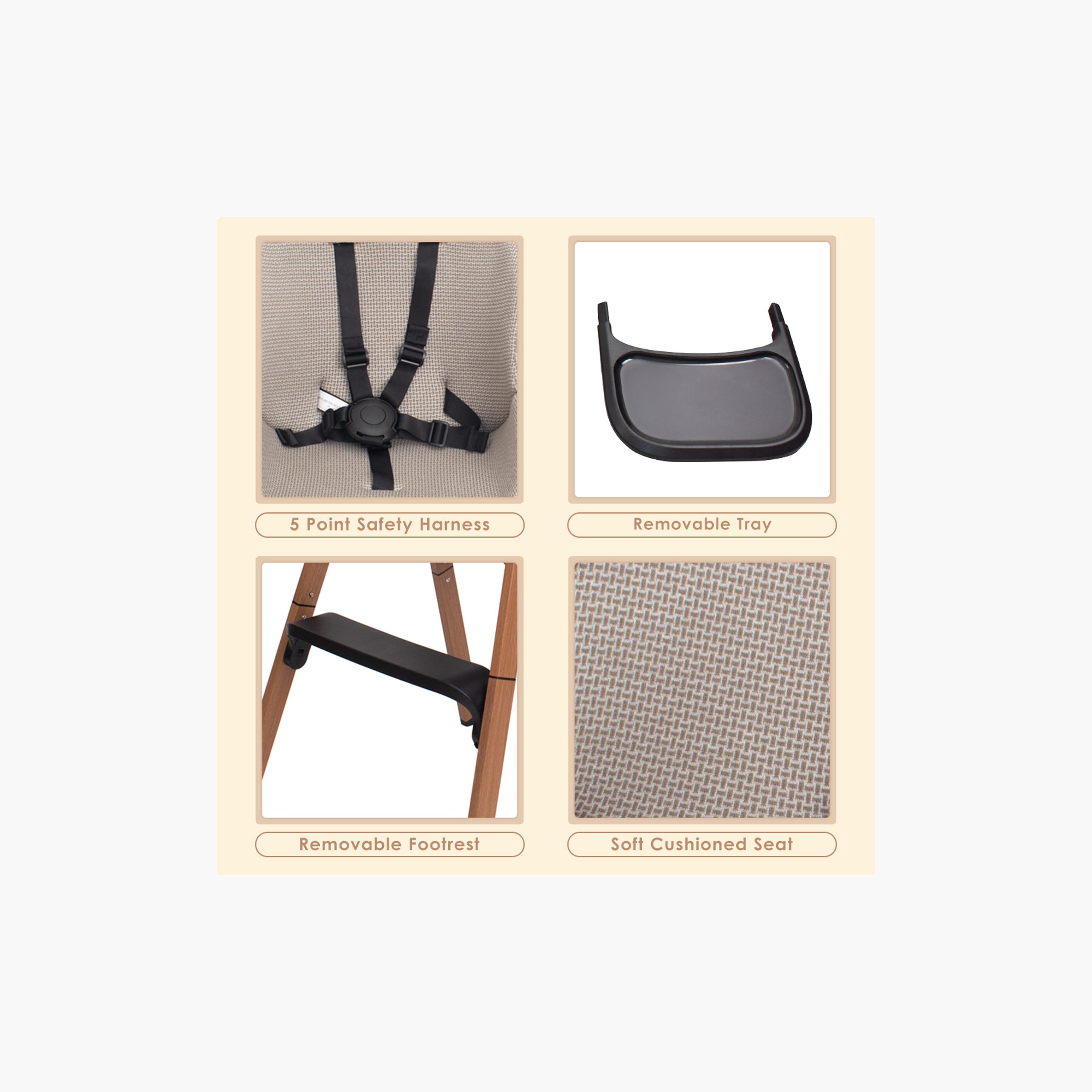 Teknum Luxuro High Chair - Black-baby-feeding-highchairsandboosters-image-9
