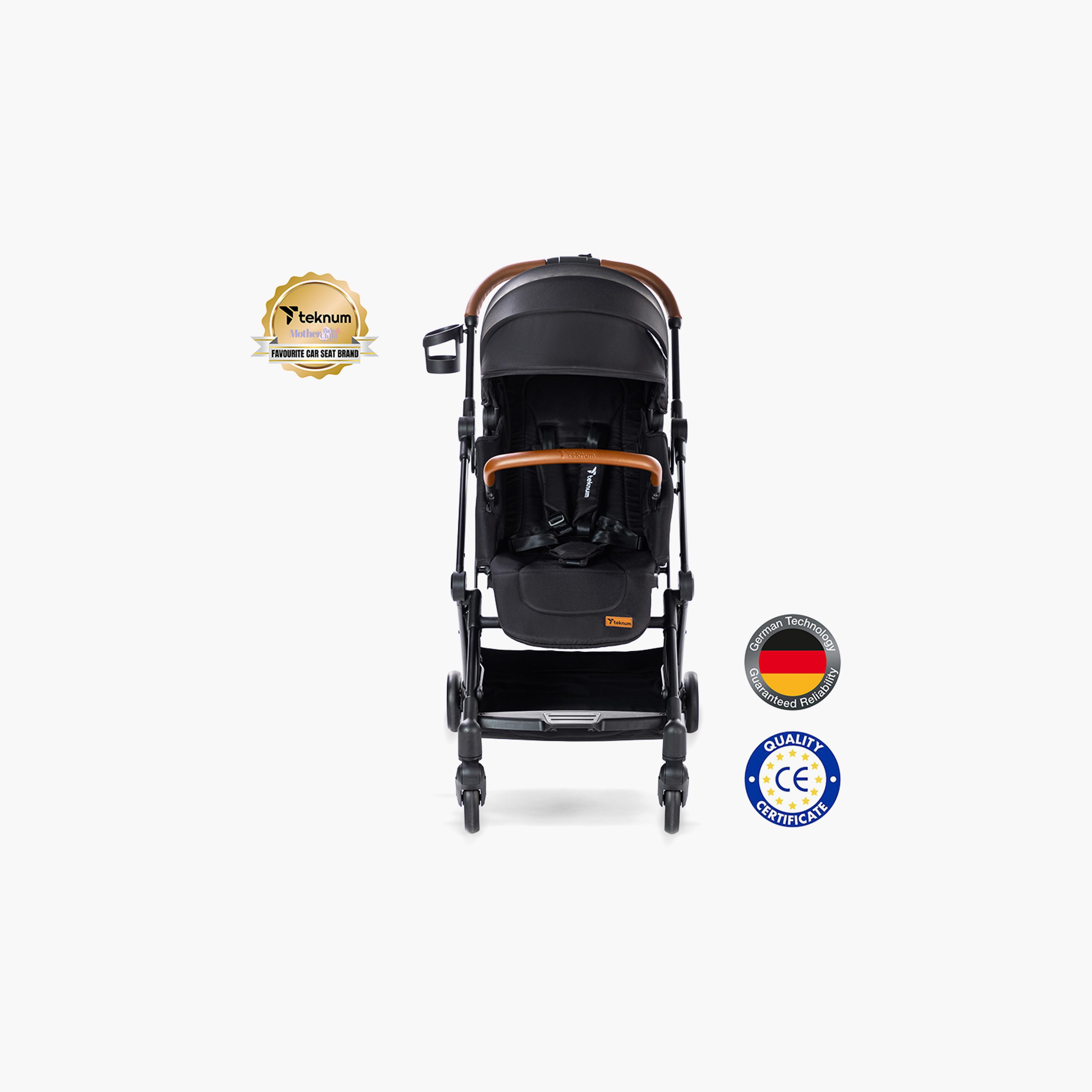 Teknum Compact Auto Fold 360 Degree Reversible Stroller - Black-baby-gear-strollersandprams-strollers-image-11