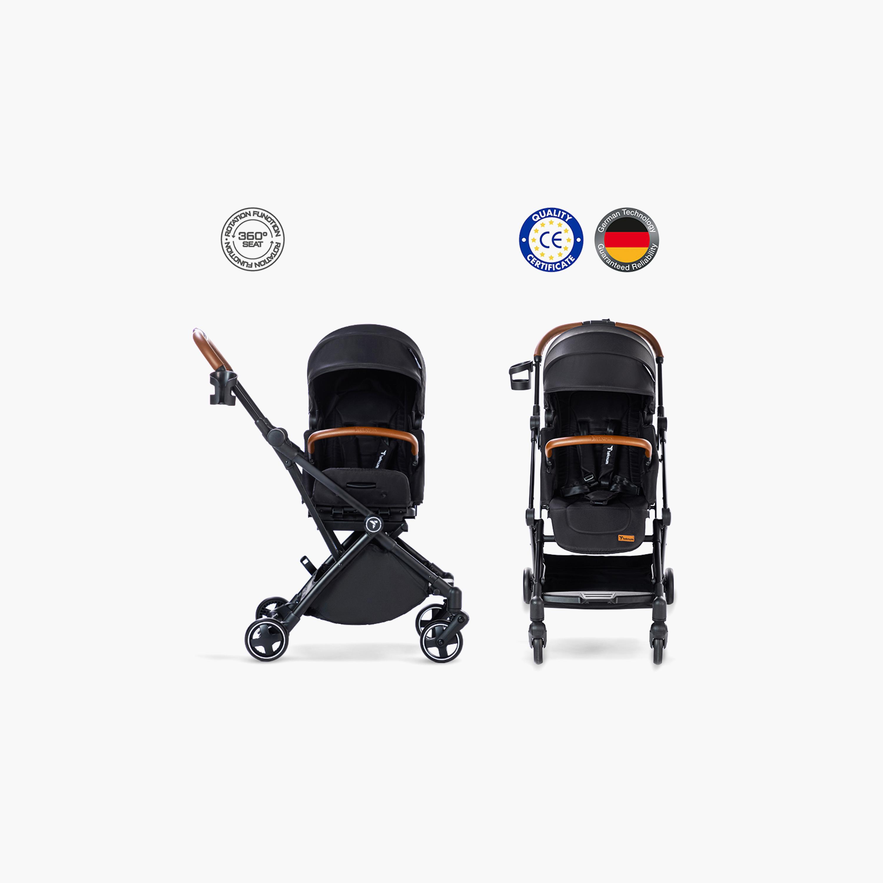 Teknum Compact Auto Fold 360 Degree Reversible Stroller - Black-baby-gear-strollersandprams-strollers-image-6