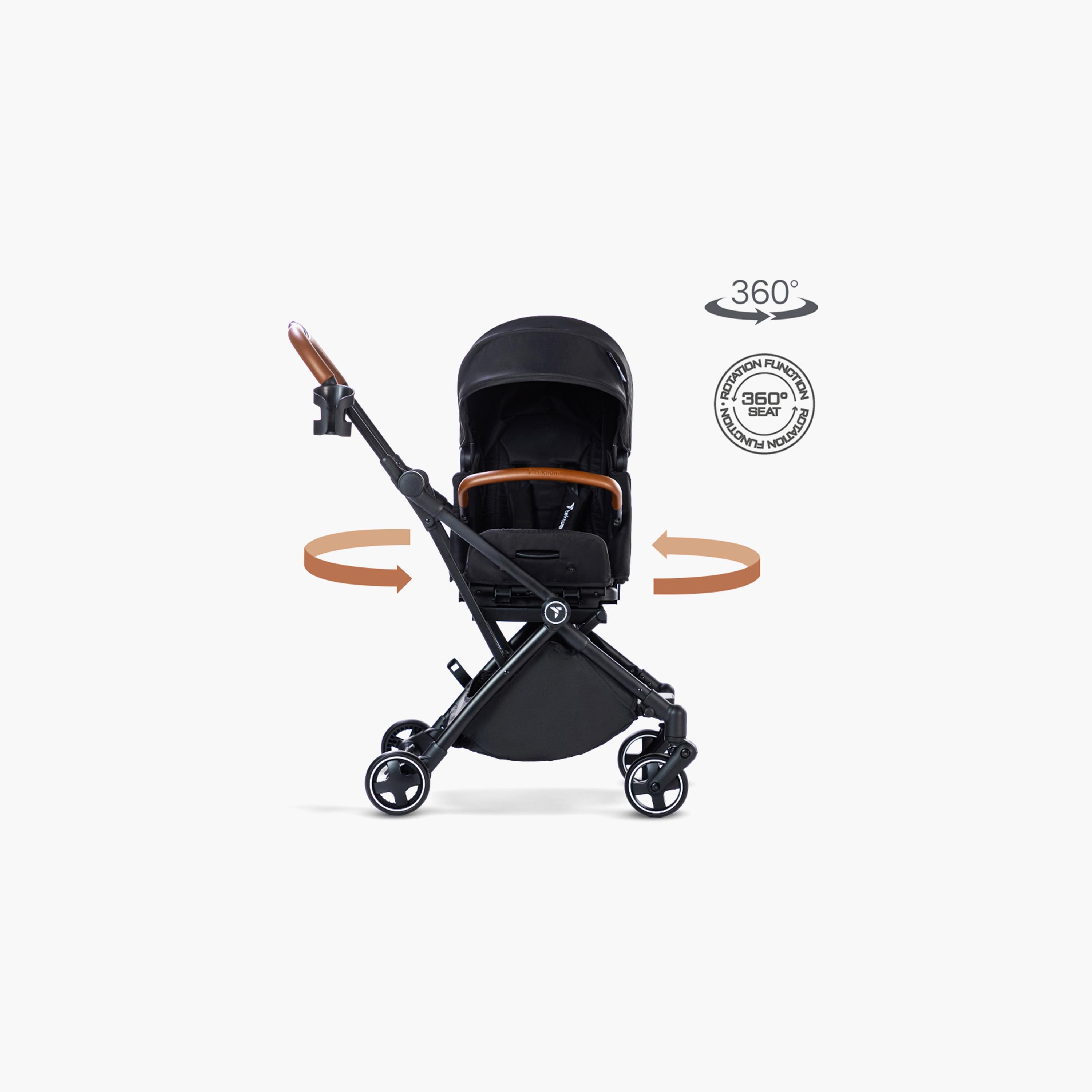 Teknum Compact Auto Fold 360 Degree Reversible Stroller - Black-baby-gear-strollersandprams-strollers-image-8