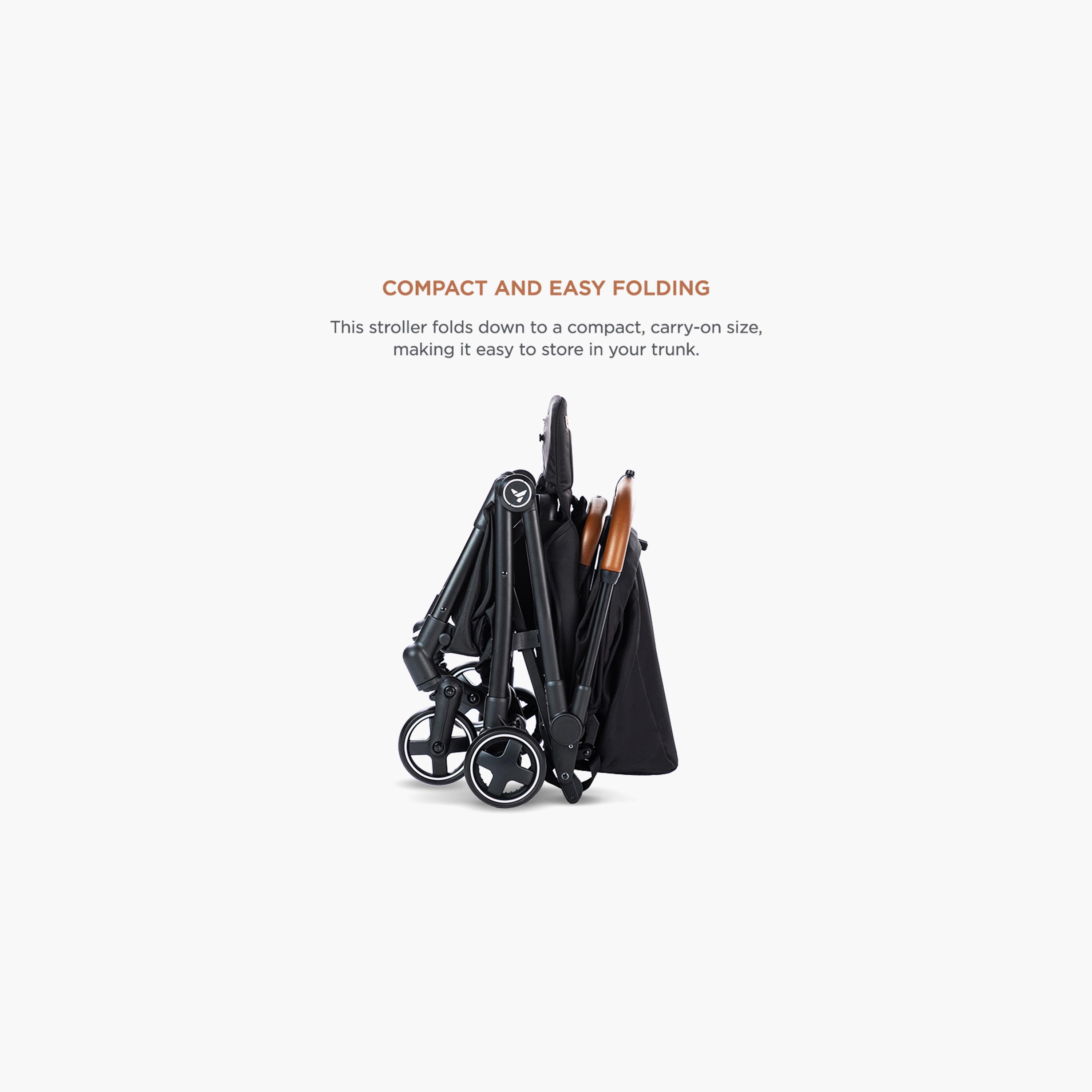 Teknum Compact Auto Fold 360 Degree Reversible Stroller - Black-baby-gear-strollersandprams-strollers-image-9