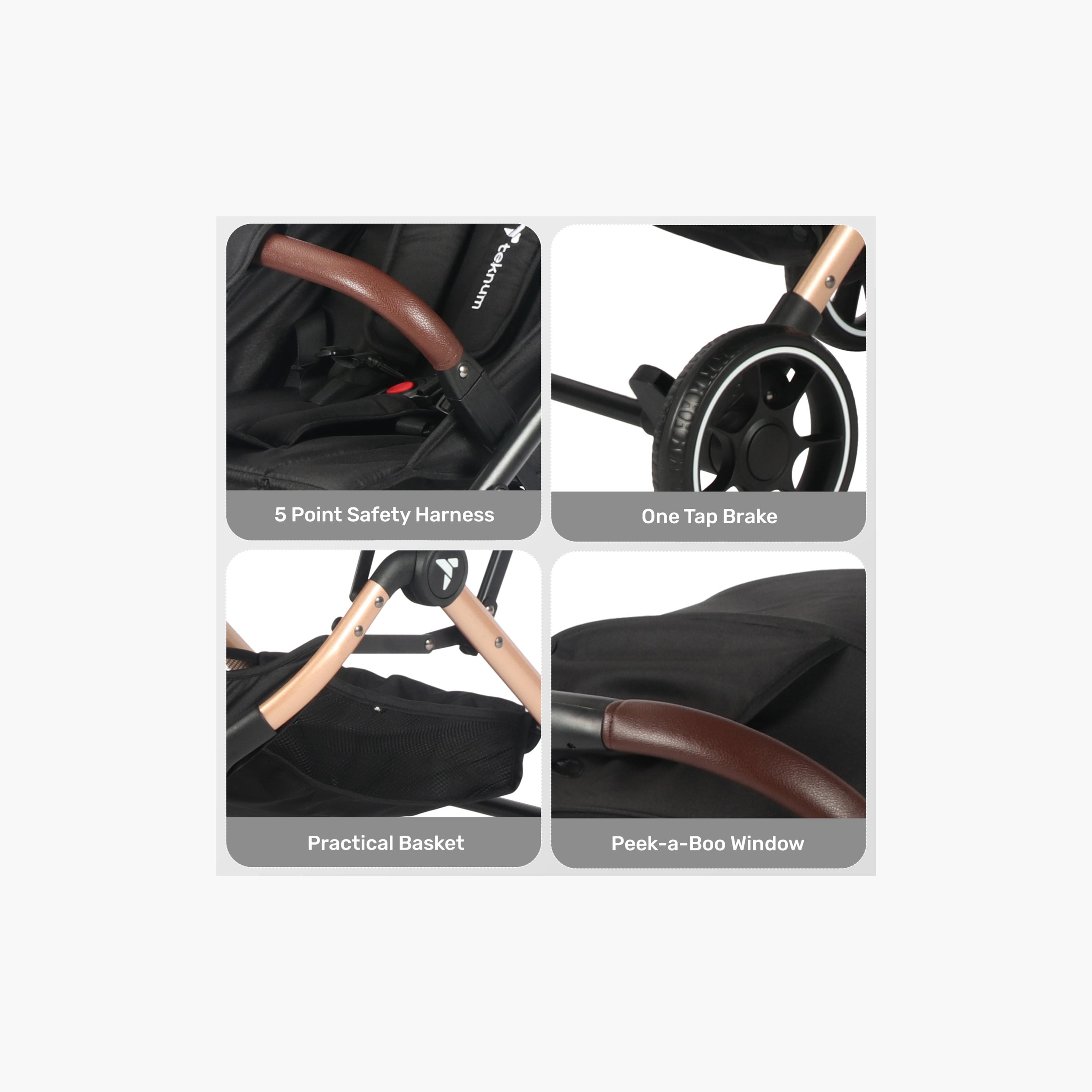 عربة أطفال للسفر كابين بلص من تكنوم - أسود صنشاين-baby-gear-strollersandprams-strollers-image-10