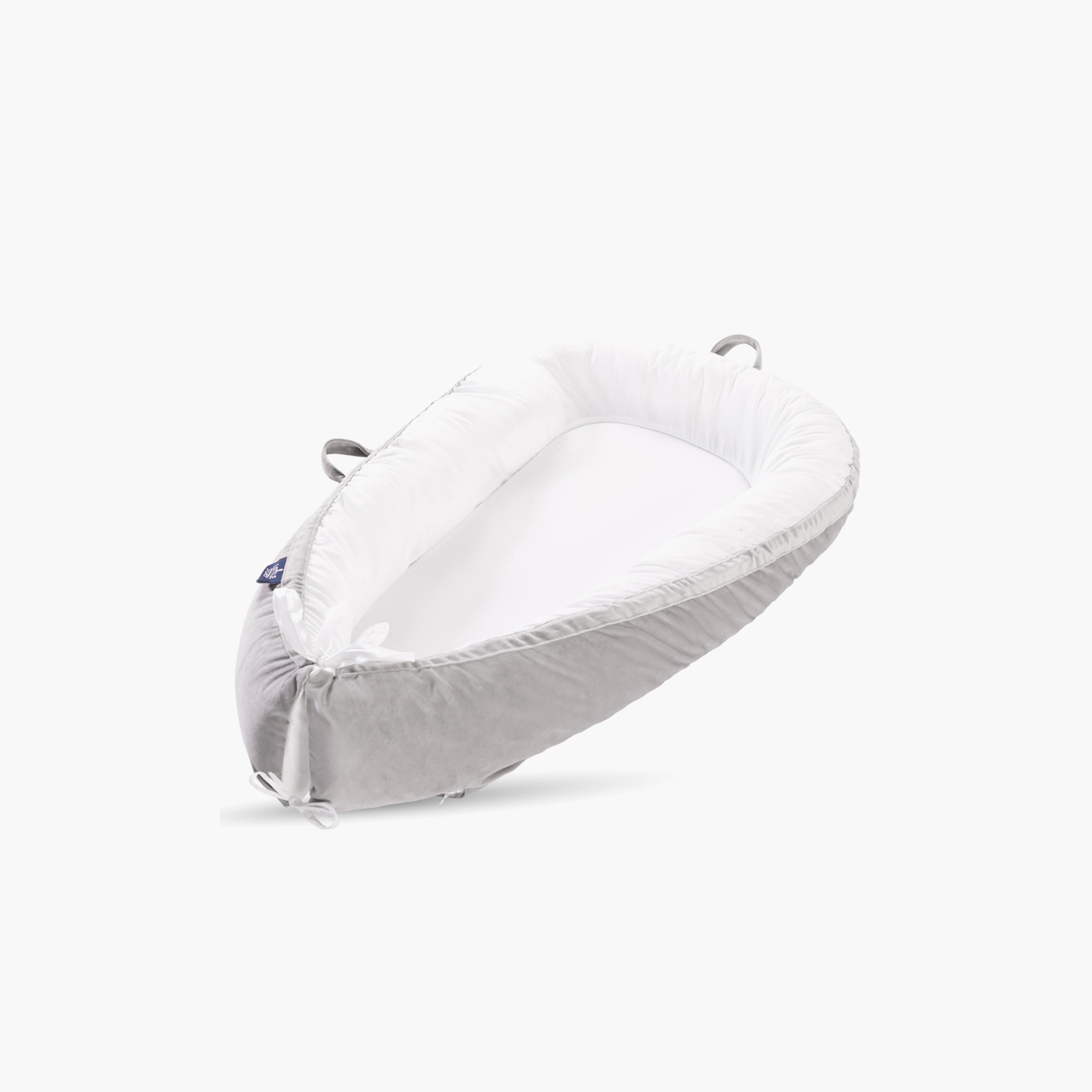 Little Story Soft Breathable Fiberfill Lounger Bed - Grey - Newborn-baby-nursery-babybedding-image-8