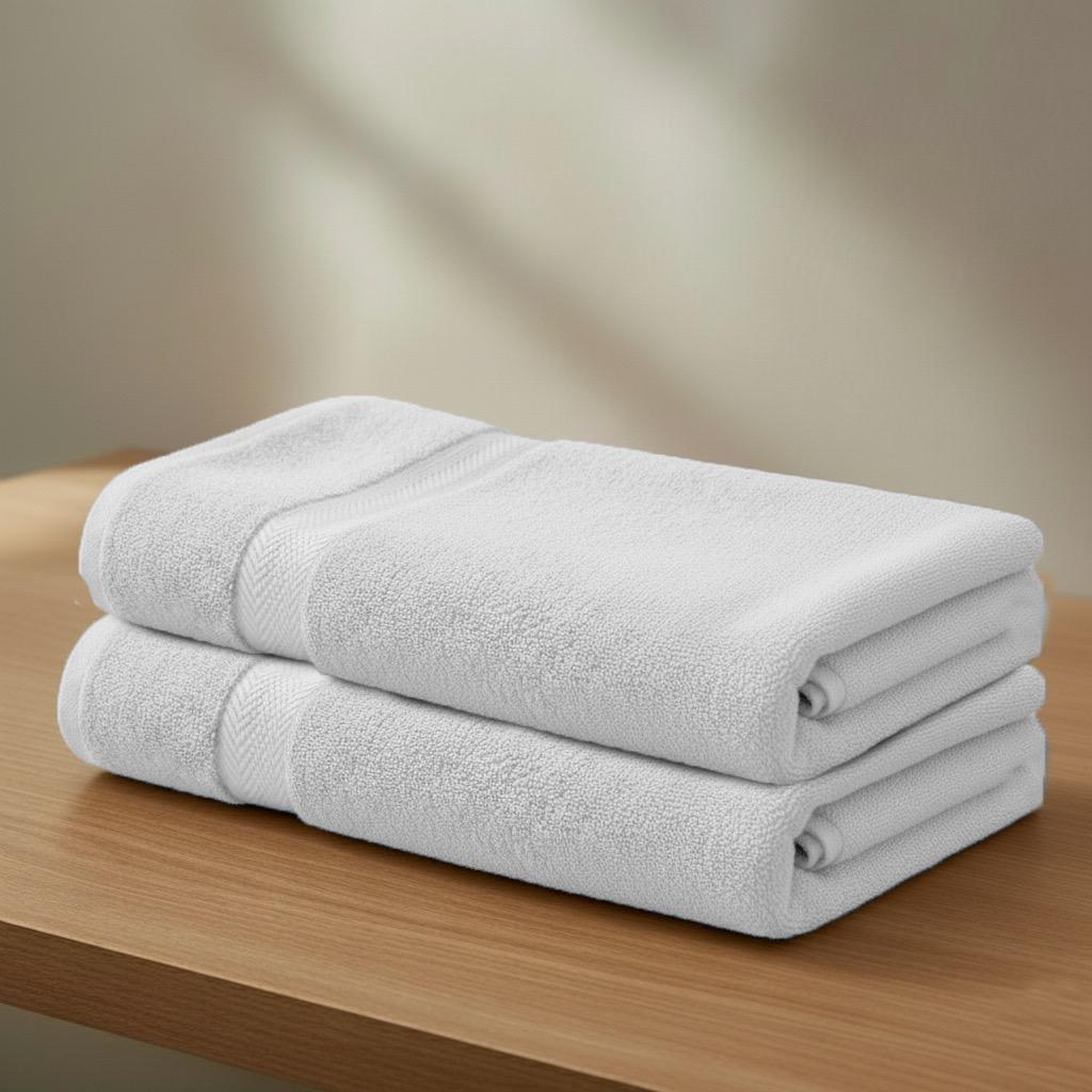 طقم مناشف حمام قطن فاخرة قطعتين من ألتيما - 70x140 سم-hbxbathroom-bathroomtextiles-image-1
