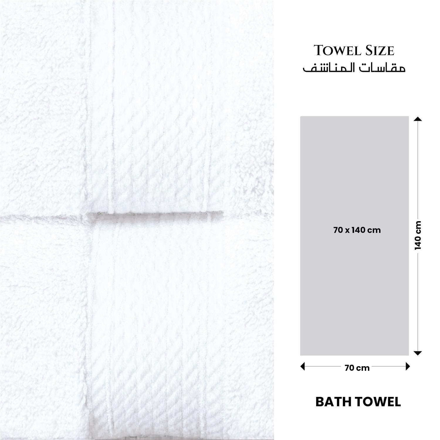 طقم مناشف حمام قطن فاخرة قطعتين من ألتيما - 70x140 سم-hbxbathroom-bathroomtextiles-image-4