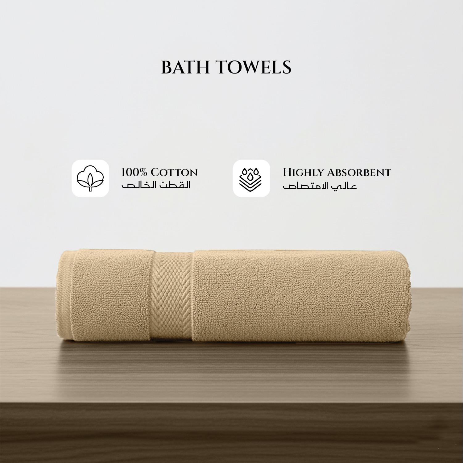 طقم مناشف حمام قطن فاخرة قطعتين من ألتيما - 70x140 سم-hbxbathroom-bathroomtextiles-image-3