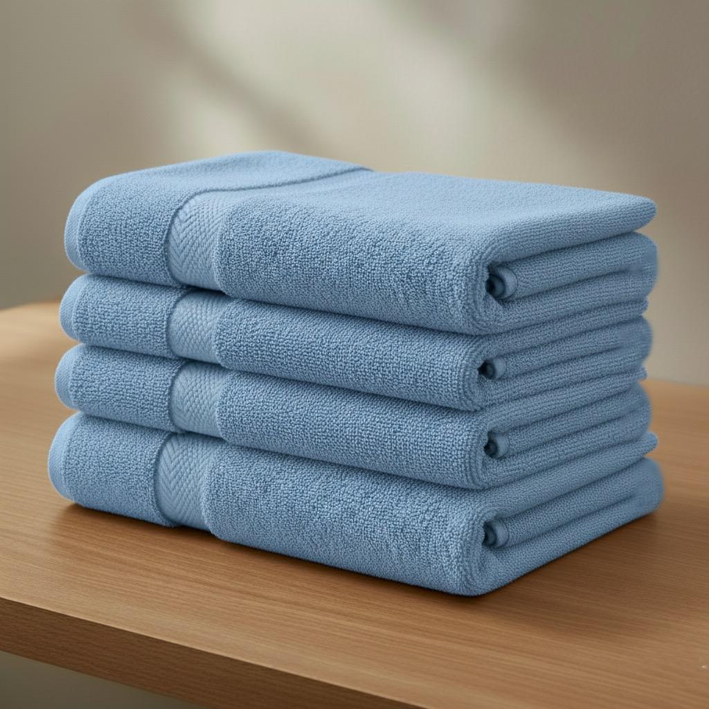 طقم مناشف حمام قطن فاخرة 4 قطع من ألتيما - 70x140 سم-hbxbathroom-bathroomtextiles-image-1