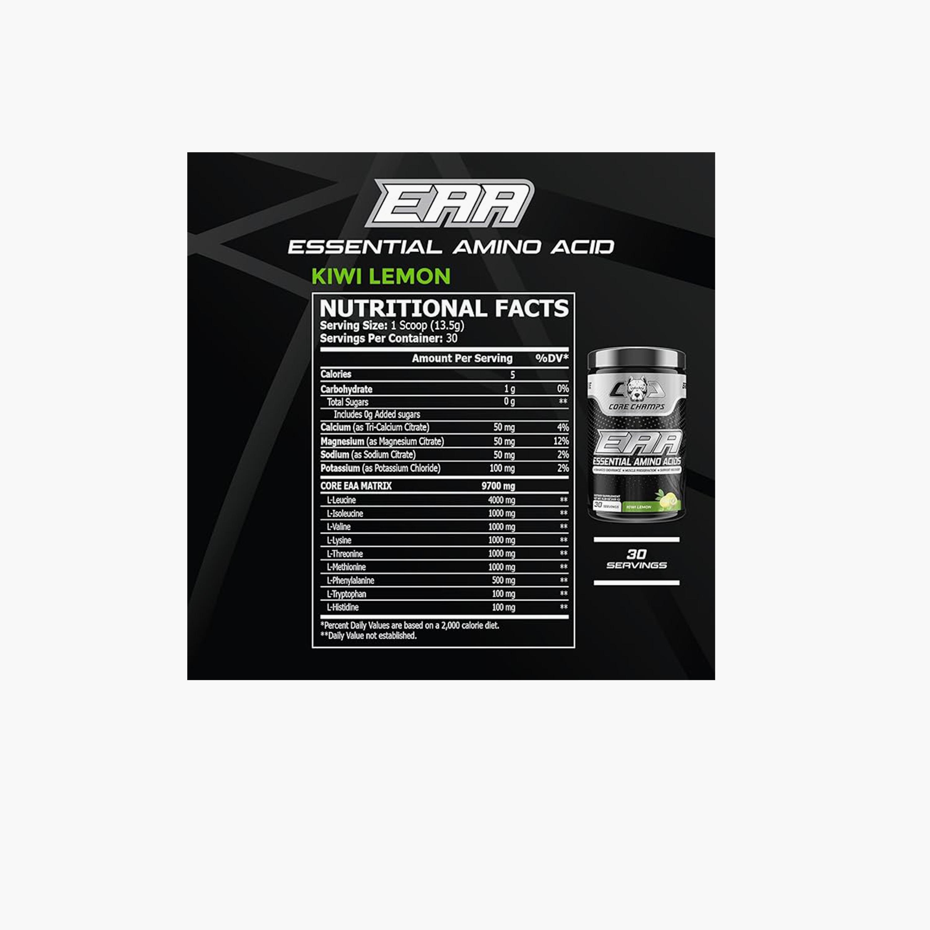 Core Champs EAA 30 Servings Kiwi Lemon-sports-nutrition-vitaminshealthsupplements-image-2