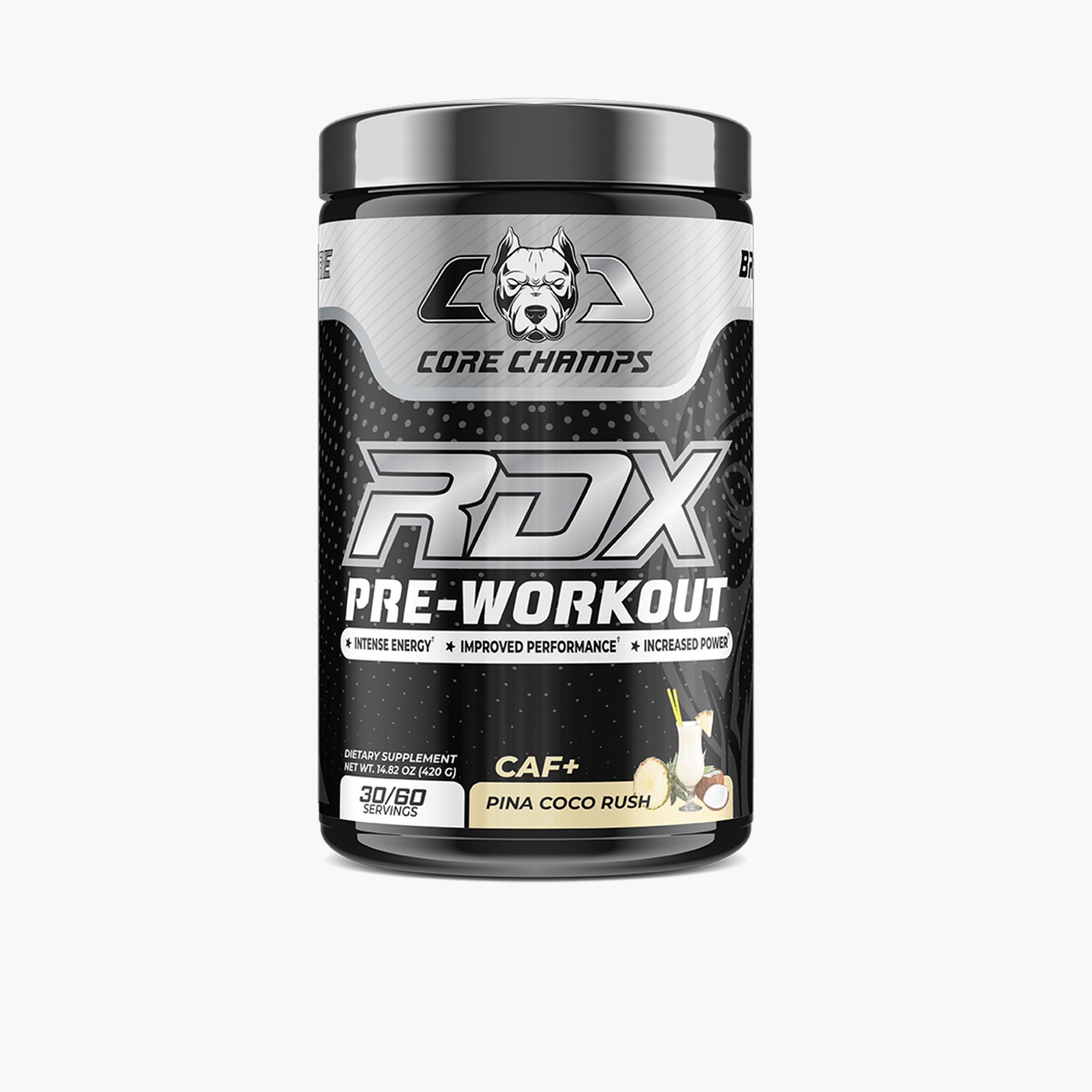 كور تشامبس - مكمّل غذائي لحرق الدهون RDX قبل التمرين 30 حصة بنكهة الكاكاو-sports-nutrition-prepostworkout-image-1