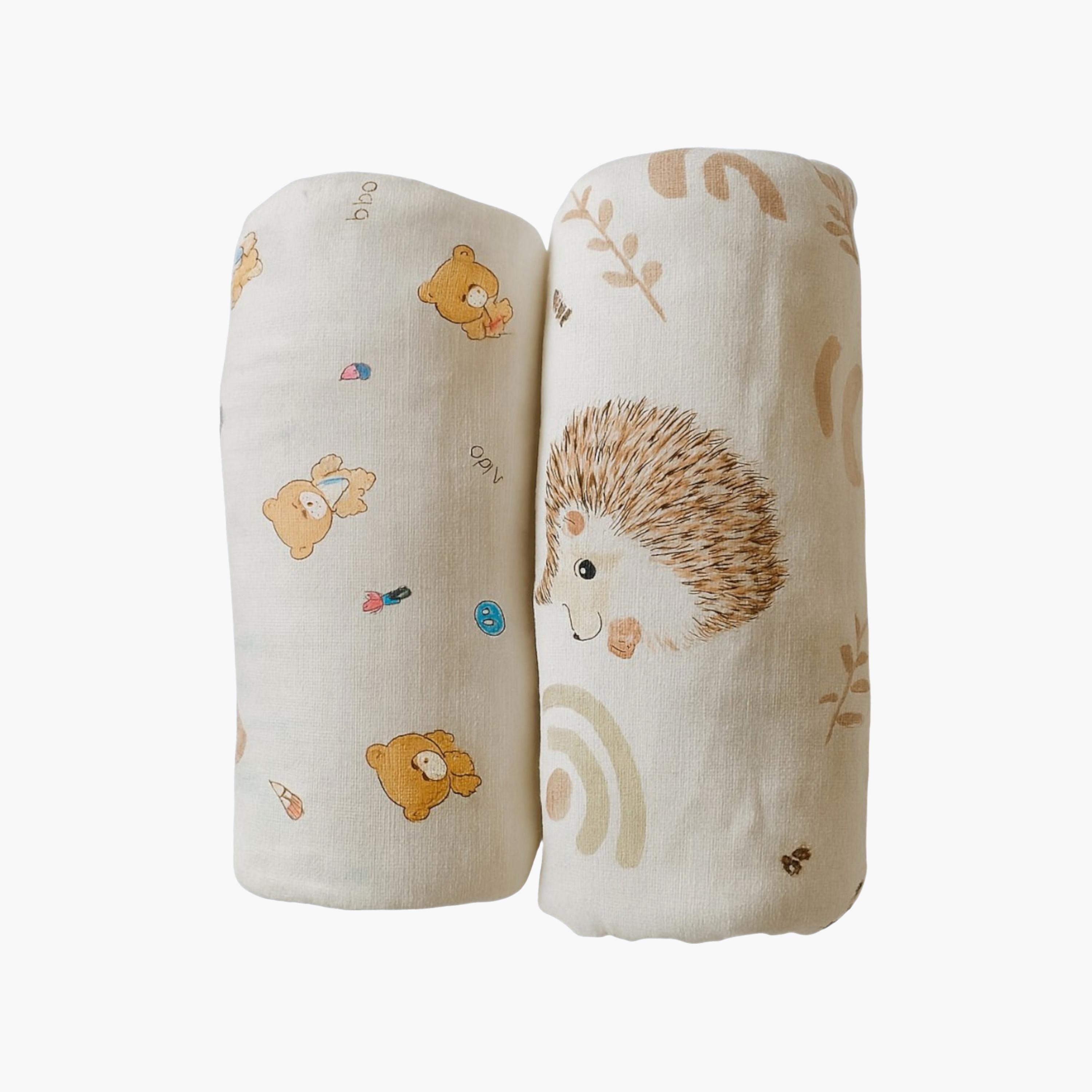 Kinder Valley 2-Piece Gentle Bamboo Muslin Swaddle Set-baby-nursery-blanketsandswaddles-blanketsandquilts-image-1