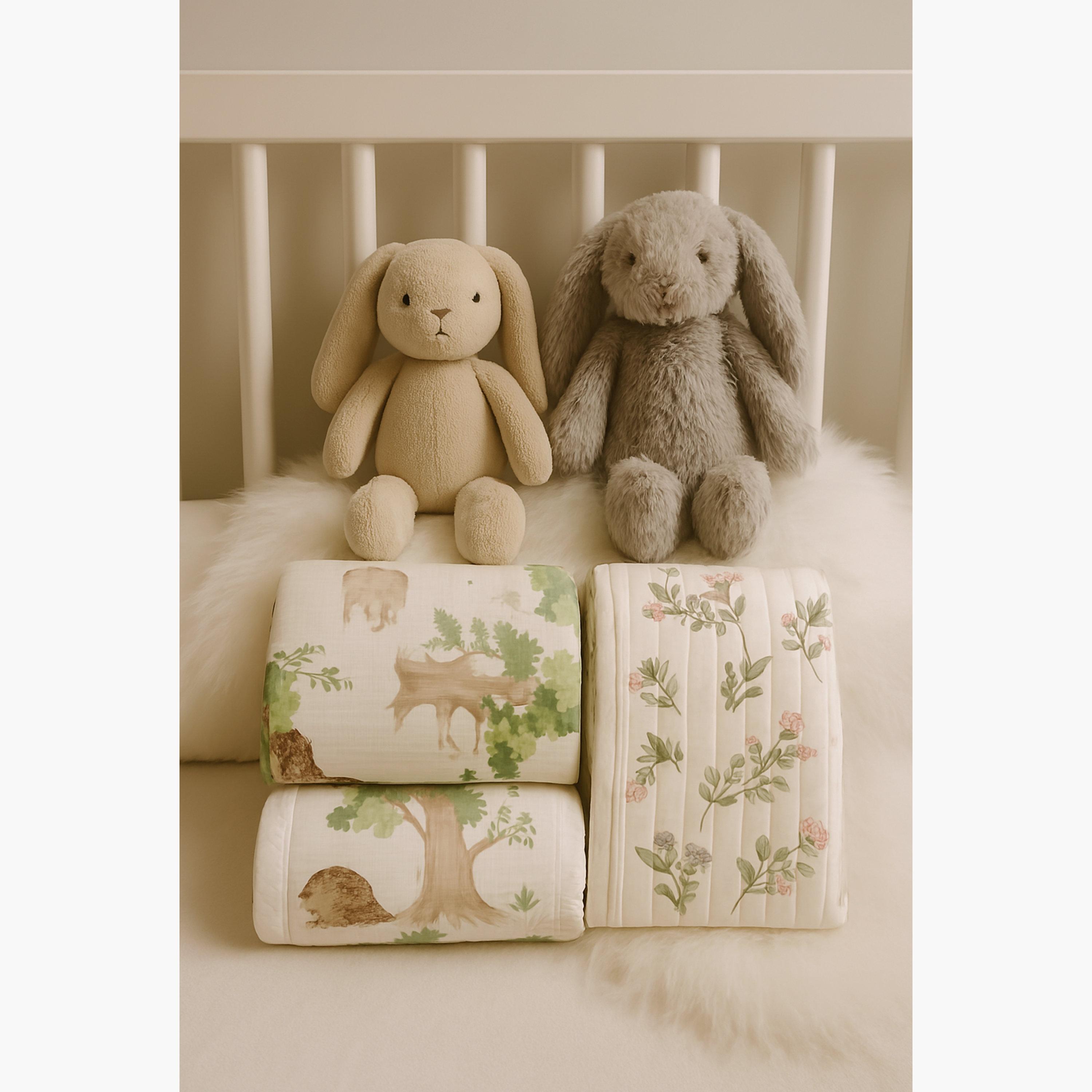 Kinder Valley 2-Piece 100% Cotton Quilted Swaddle Blanked with Hood - Blossom Cocoon-baby-nursery-blanketsandswaddles-swaddlesandsleepingbags-image-2