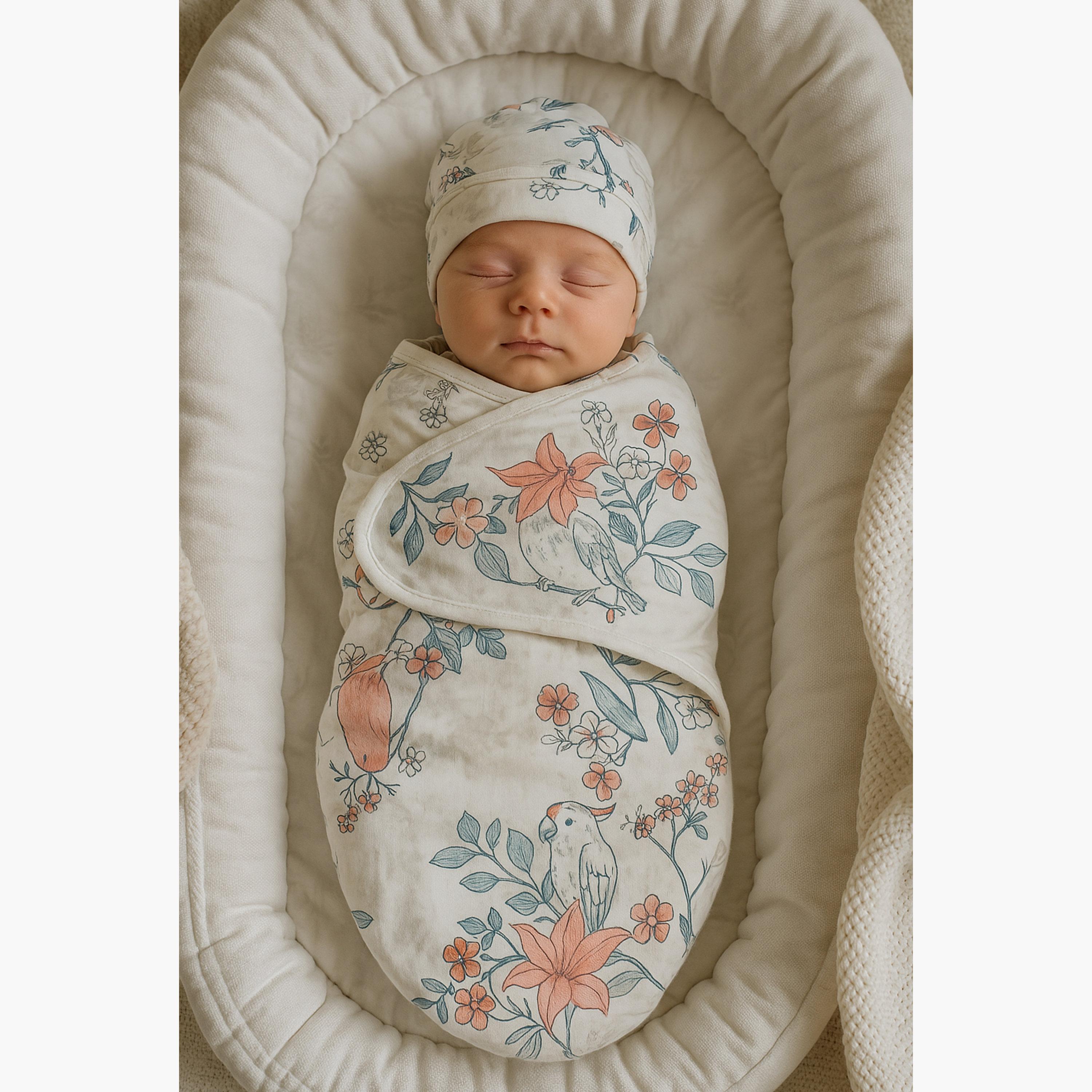 Kinder Valley 3-Piece Adjustable Cocoon Swaddle Blanket with Hood-baby-nursery-blanketsandswaddles-swaddlesandsleepingbags-image-3
