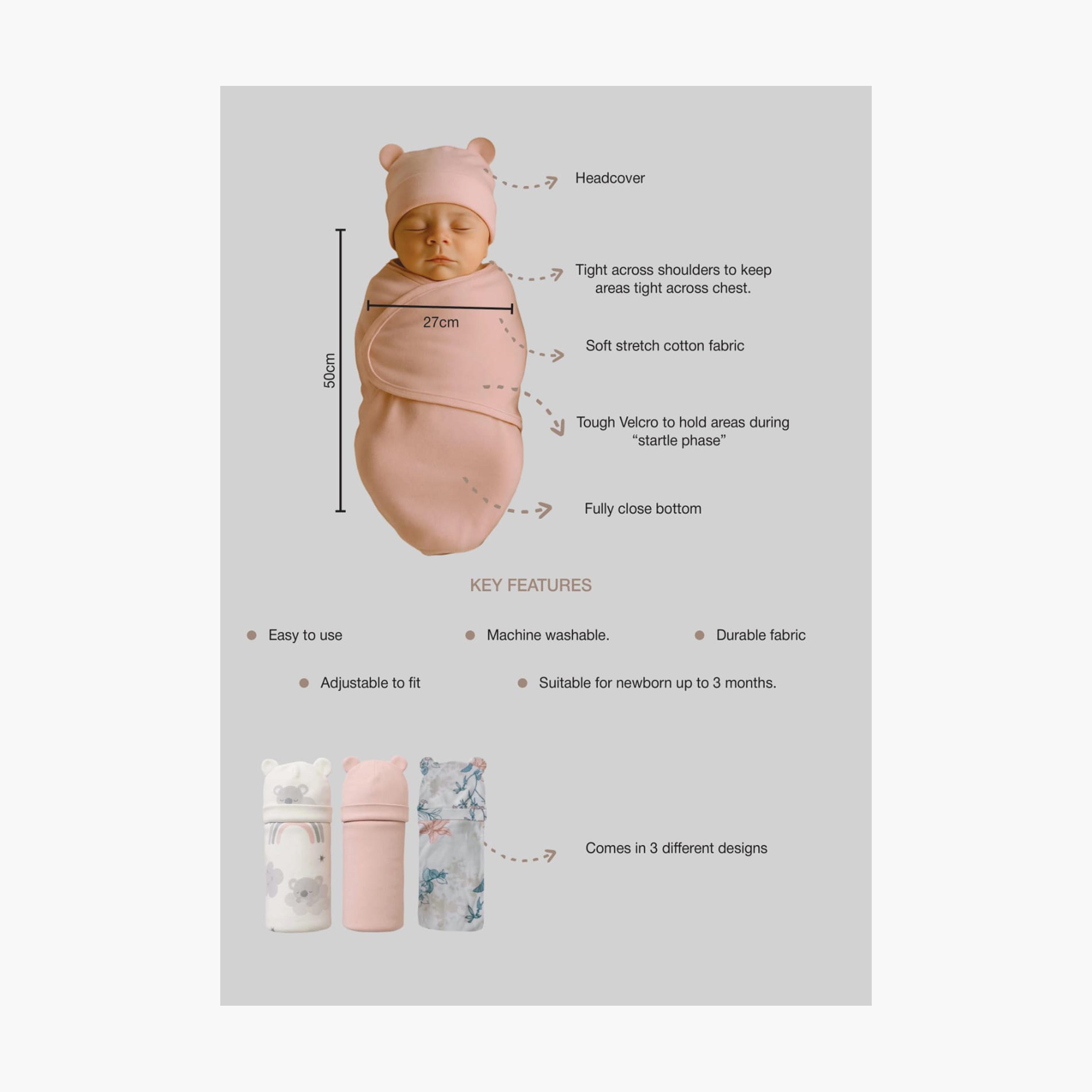 Kinder Valley 3-Piece Adjustable Cocoon Swaddle Blanket with Hood-baby-nursery-blanketsandswaddles-swaddlesandsleepingbags-image-6